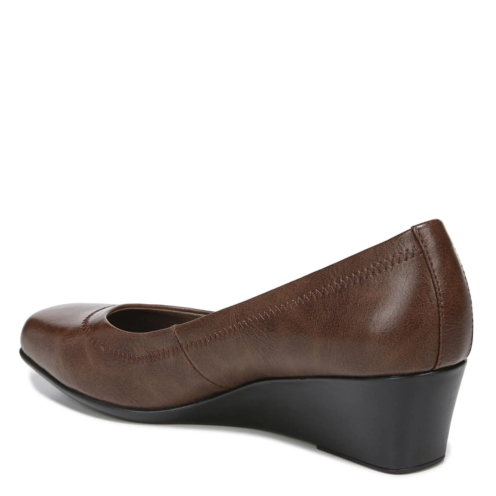 LifeStride Women's Groovy Wedge Pump, darktan, 7 W US