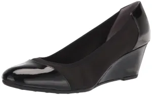 LifeStride Women's Juliana Stretch Wedge Pump, Black, 7.5 M US