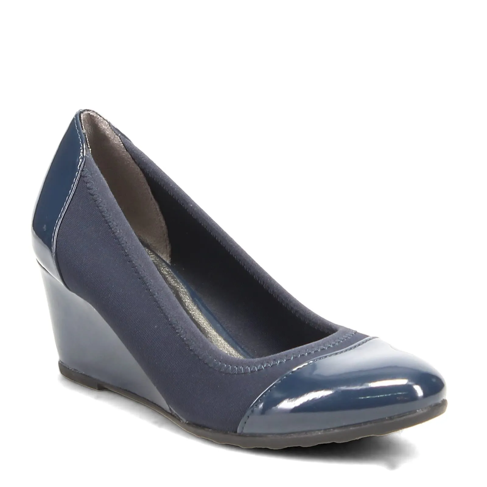 LifeStride Women's Juliana Stretch Wedge Pump, lux Navy, 9 N US