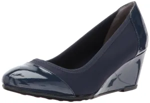 LifeStride Women's Juliana Stretch Wedge Pump, lux Navy, 9 N US