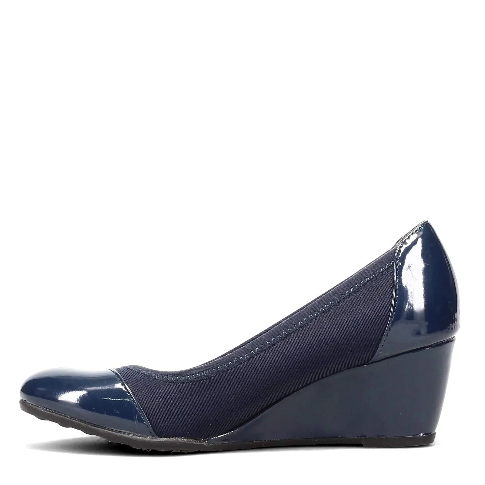 LifeStride Women's Juliana Stretch Wedge Pump, lux Navy, 9 N US