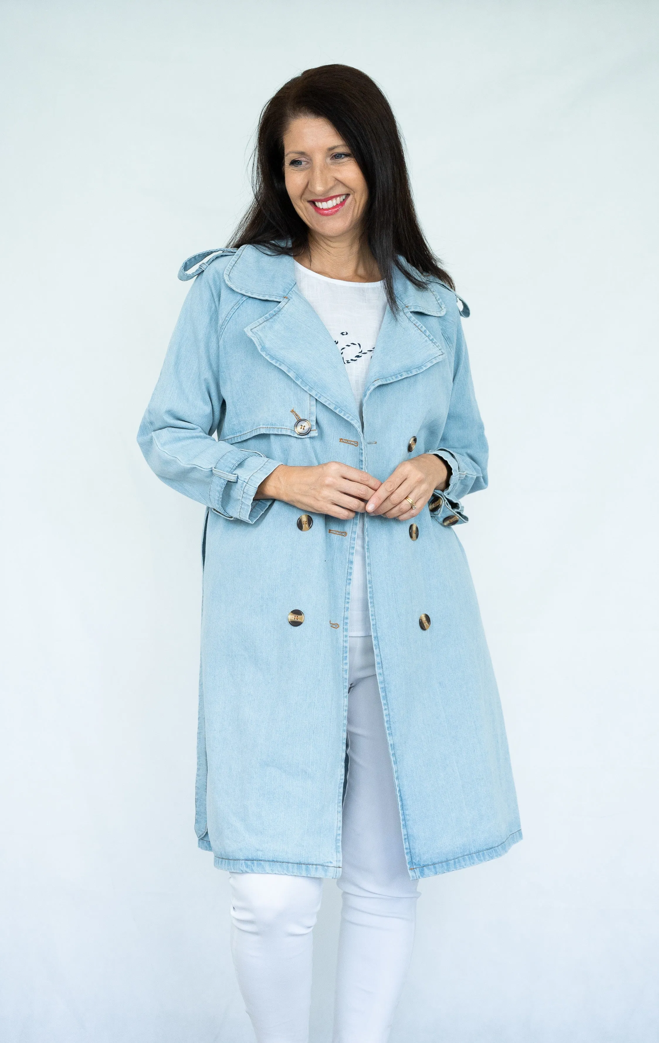 LIGHT DENIM TRENCH