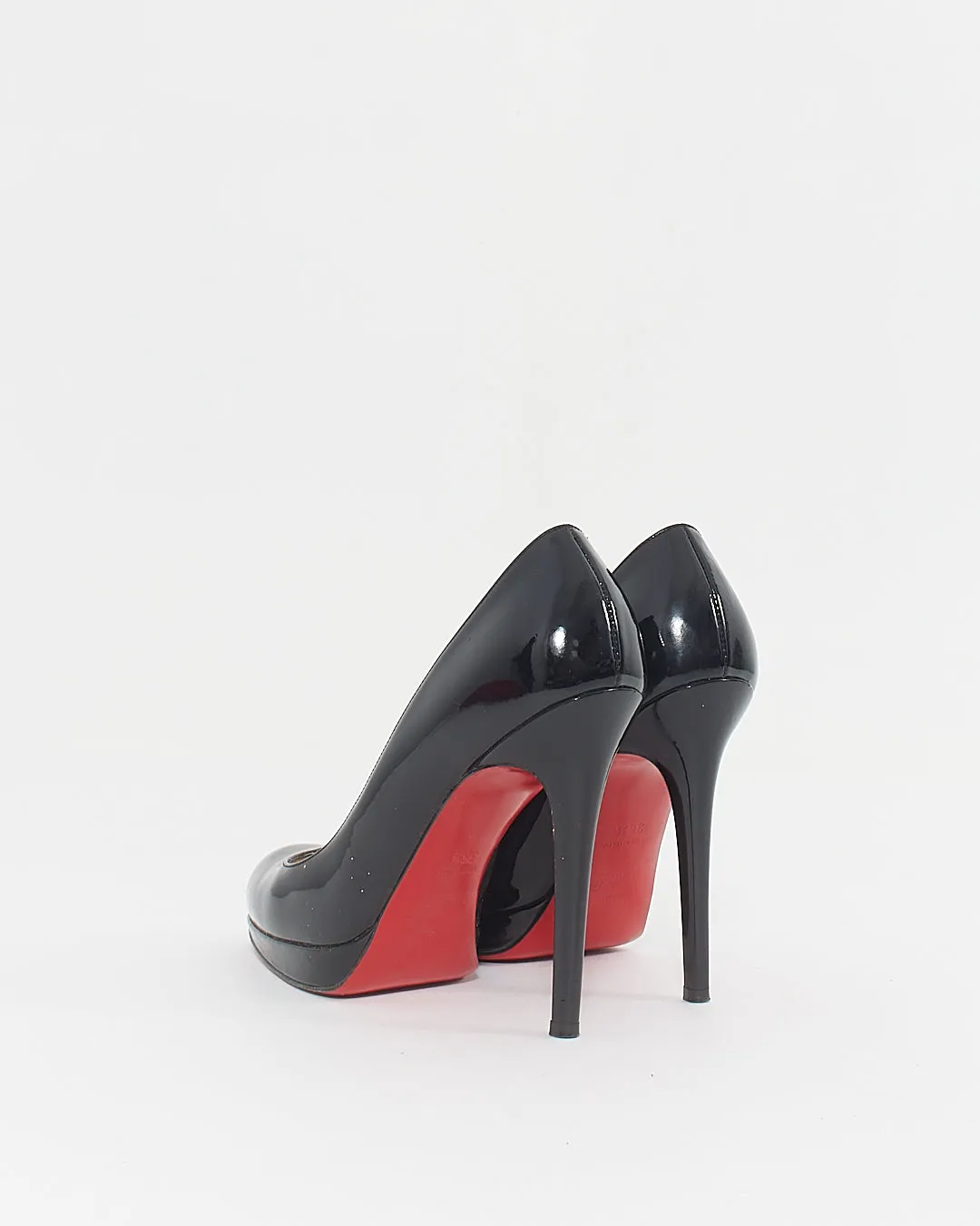 Louboutin Black Patent New Simple 85mm pumps - 36.5