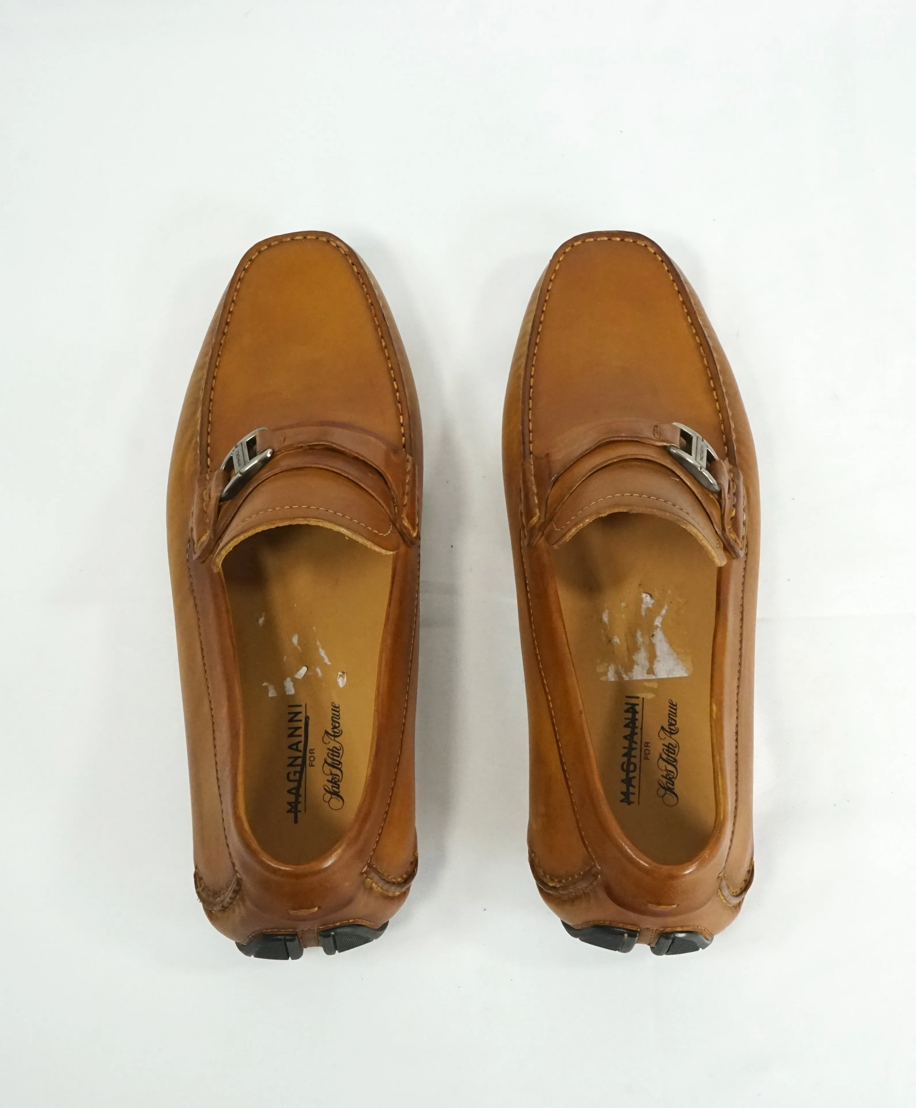 MAGNANNI - Classic Brown Bit Leather Loafers W Rubber Sole - 8