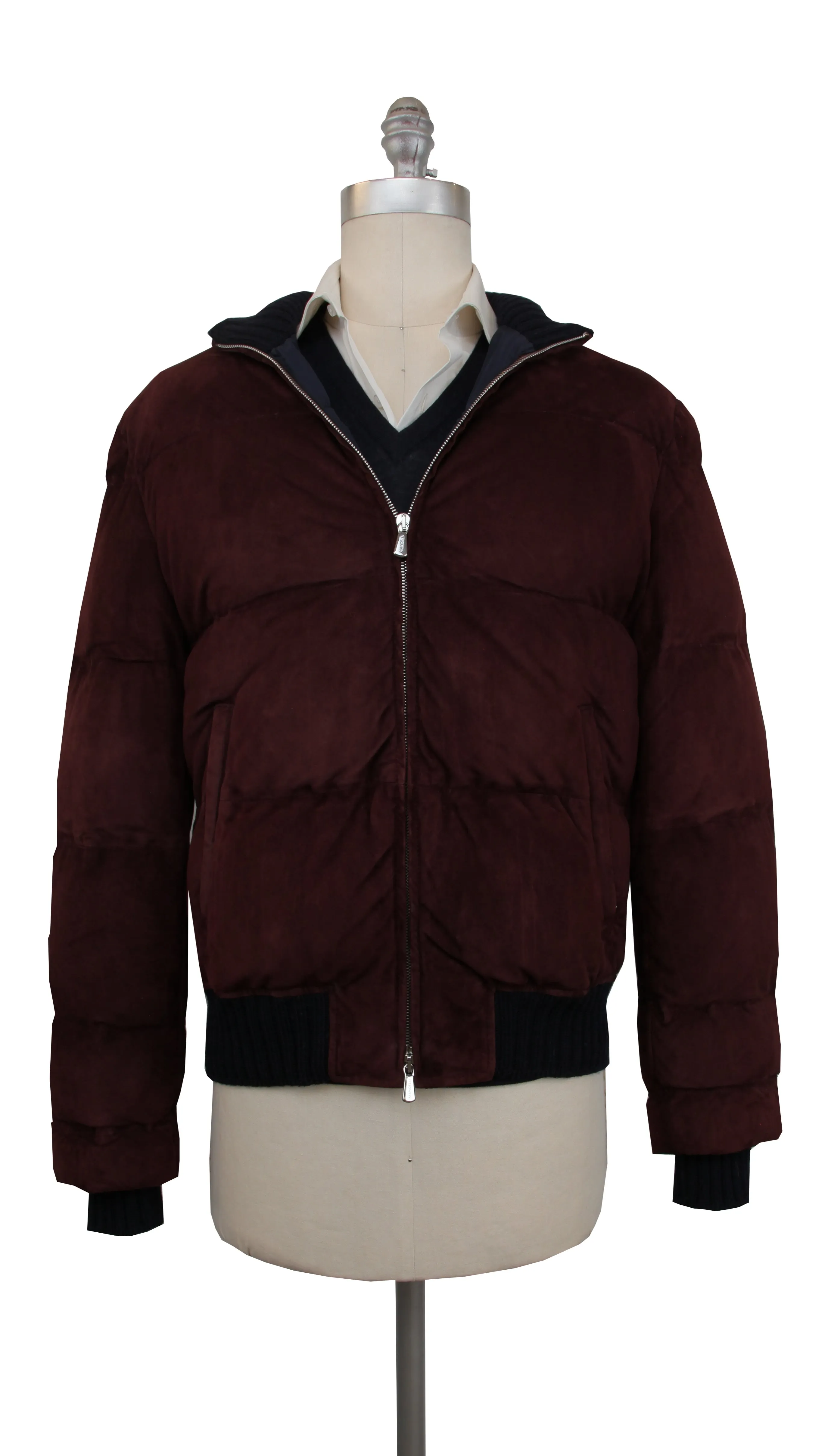 Mandelli Burgundy Red Puffer Jacket