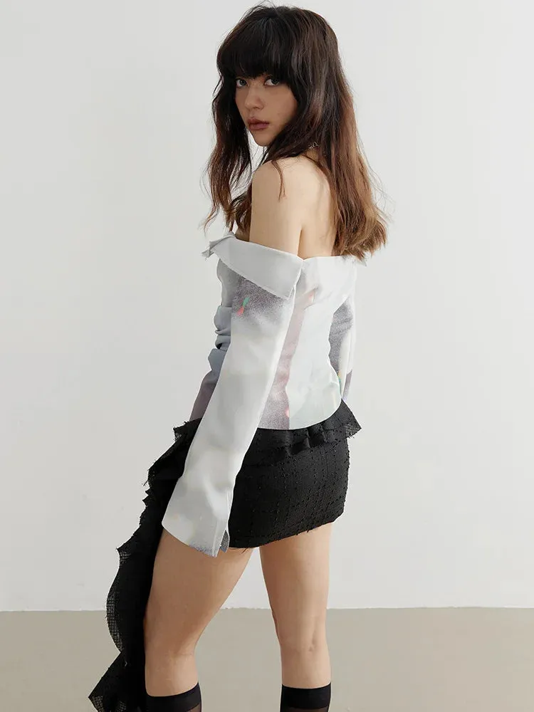 Manello Ruffle Mini Skirt