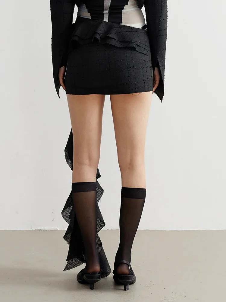 Manello Ruffle Mini Skirt
