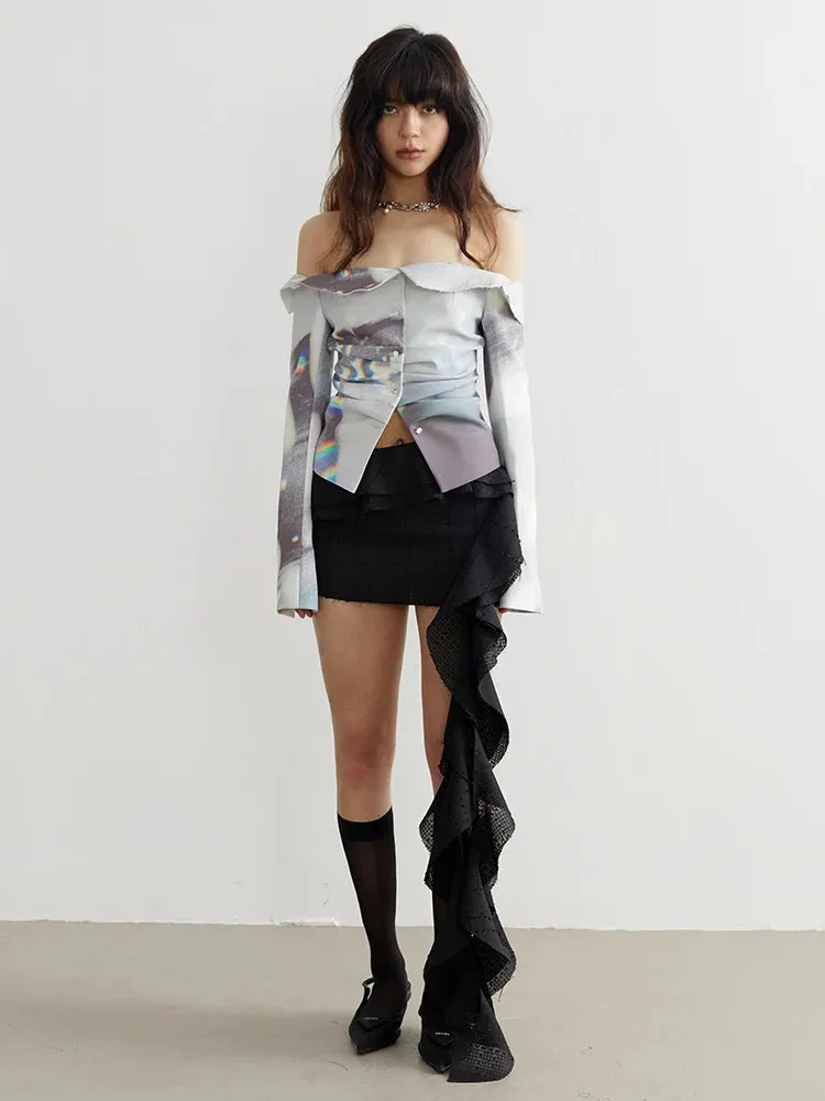 Manello Ruffle Mini Skirt