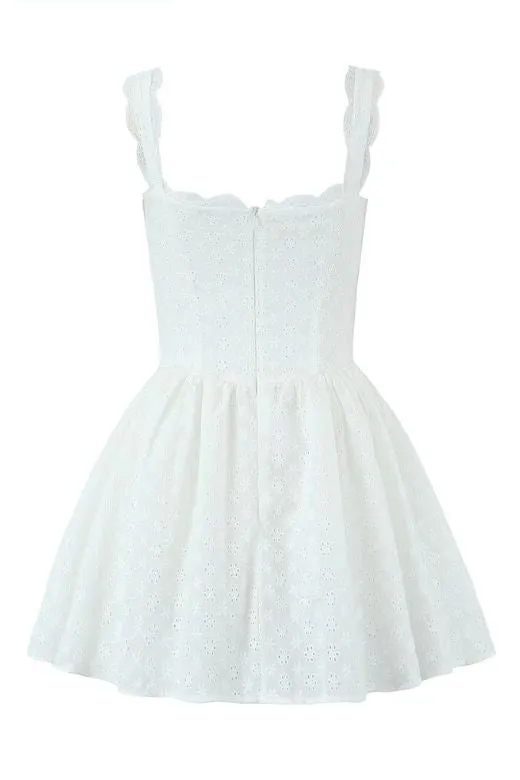 Mari Bodycon Mini Dress - White Pearl