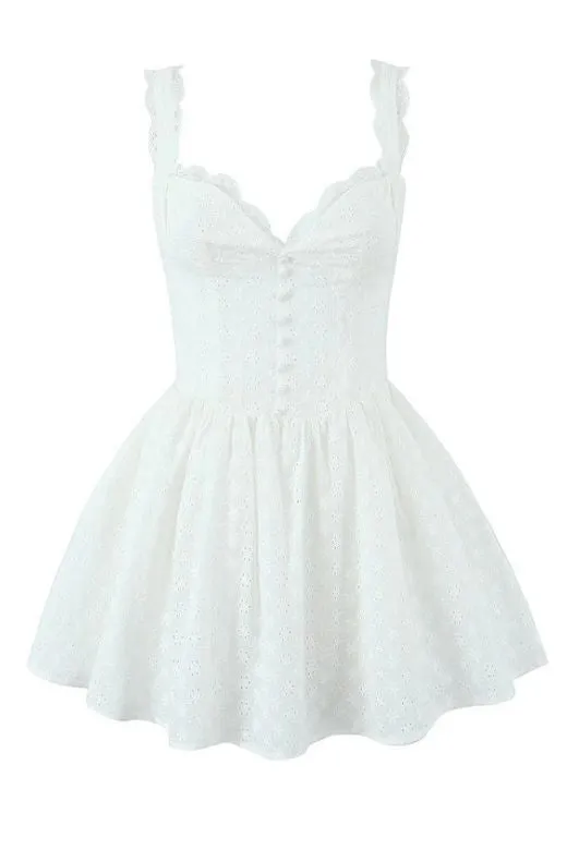 Mari Bodycon Mini Dress - White Pearl