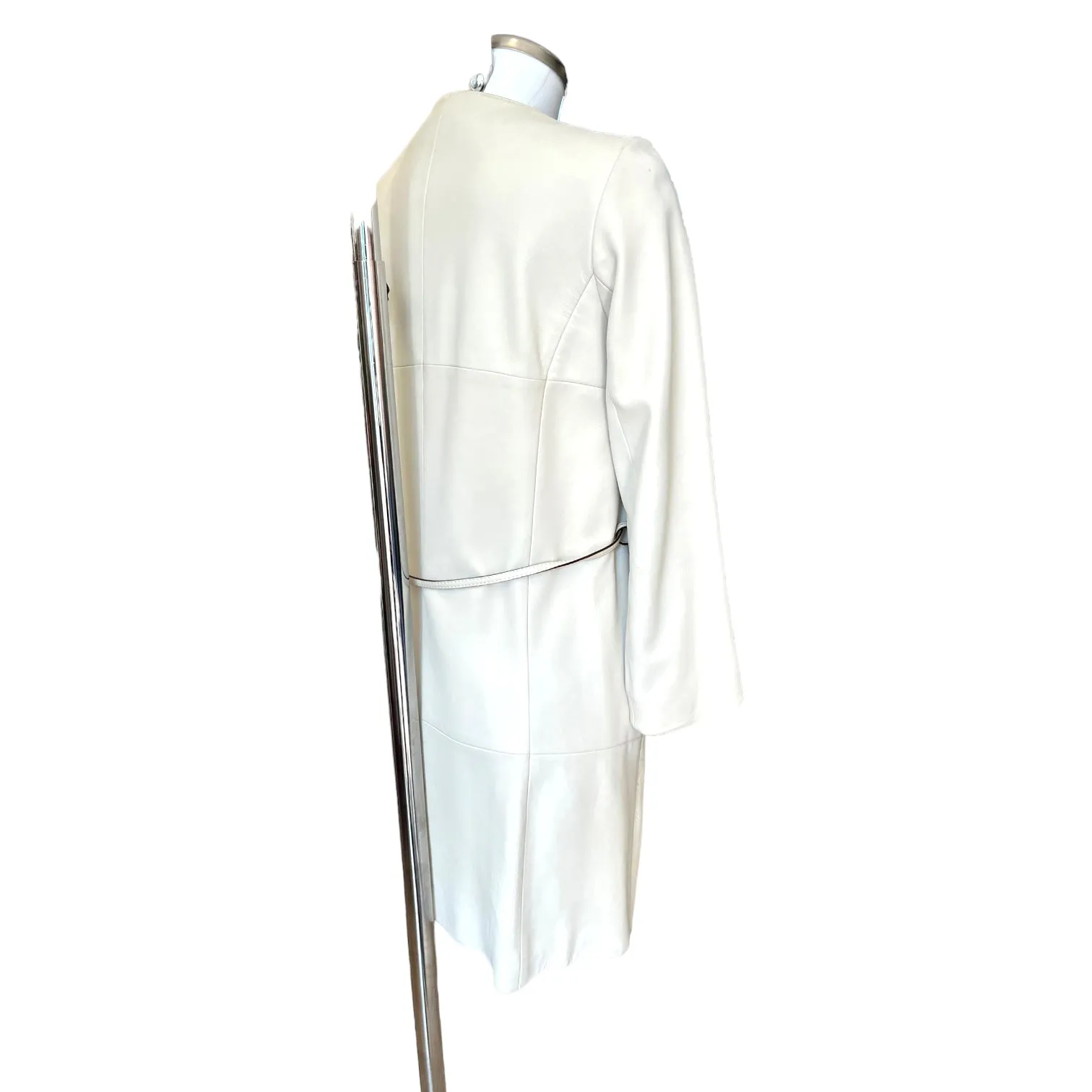 Max Mara Cream Leather Jacket
