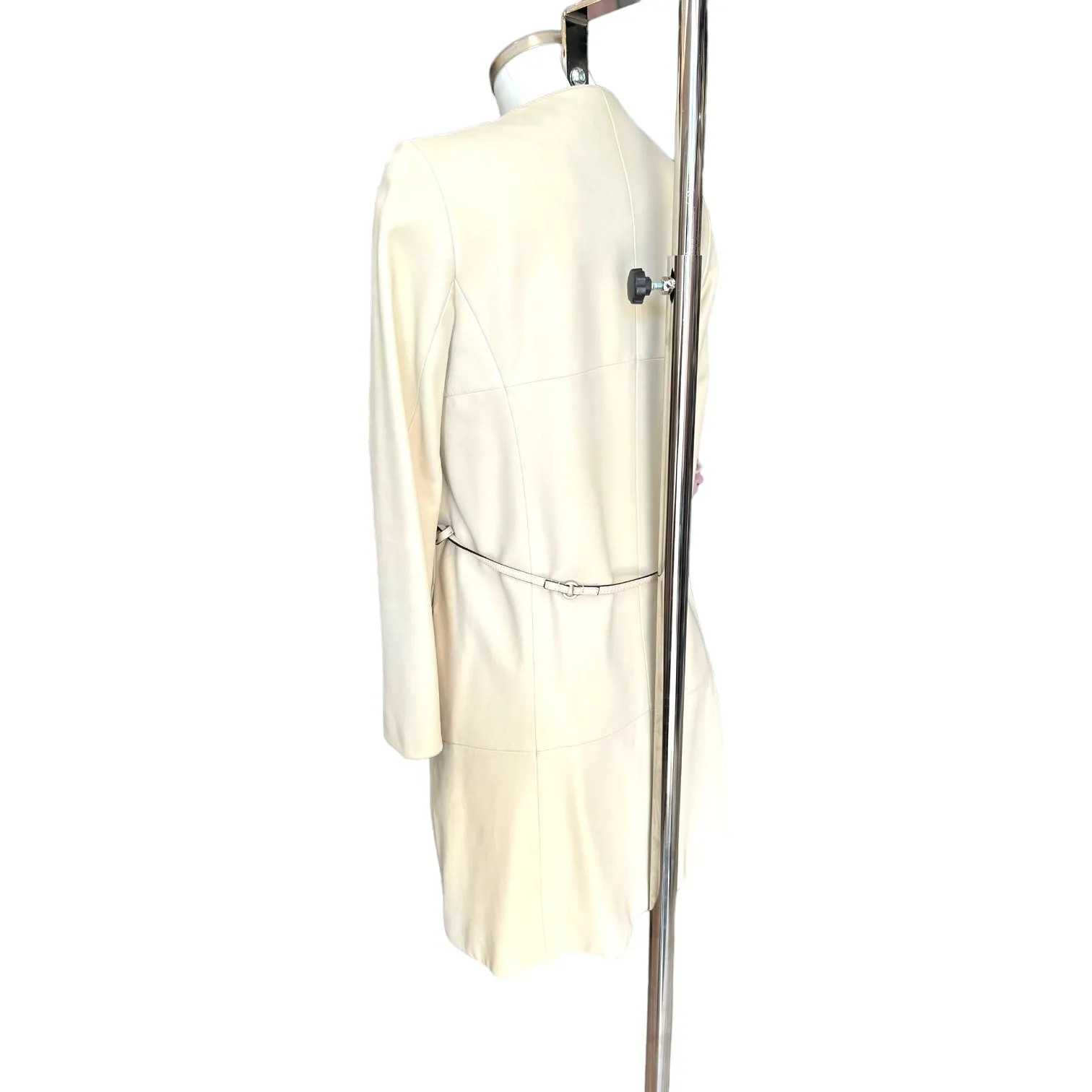 Max Mara Cream Leather Jacket