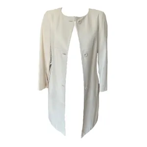 Max Mara Cream Leather Jacket