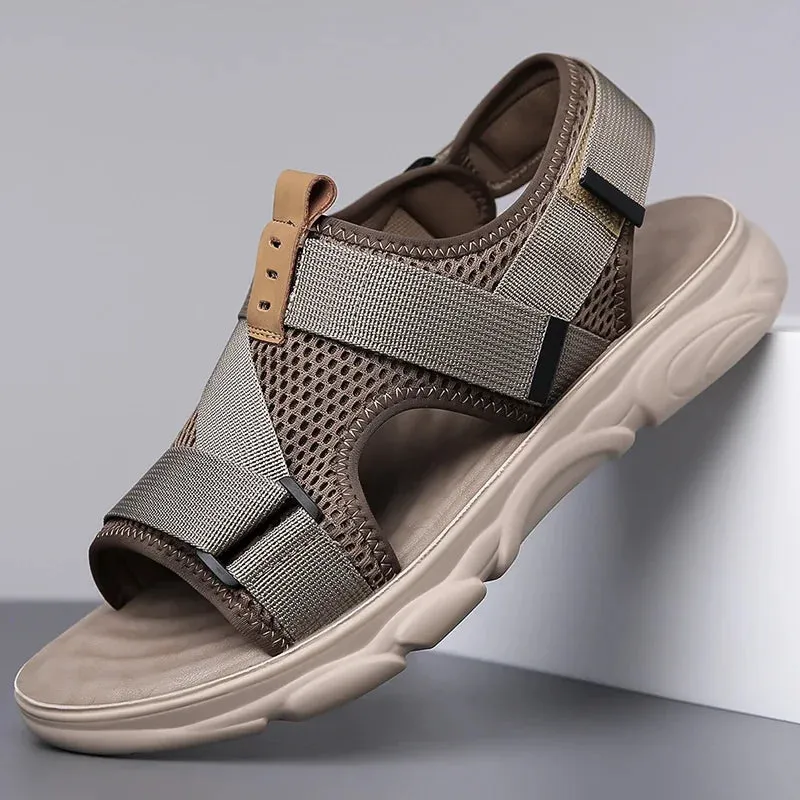Men's Casual Outdoor Shoes - Breathable Leather Sandals