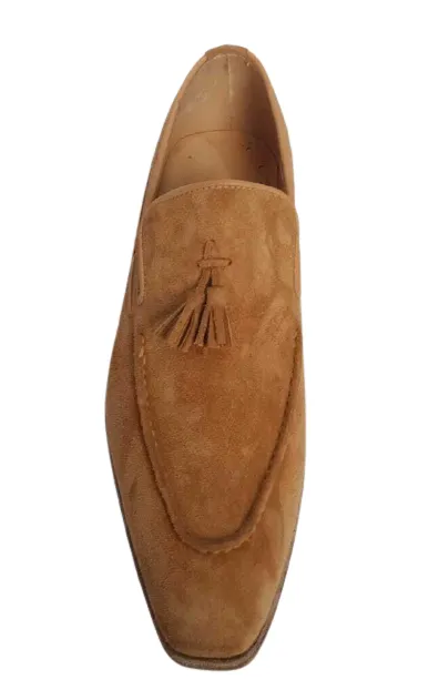 Men's Classic Beige Suede Tassel Loafers