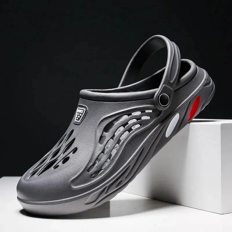 Men's Holes Sandals Hollow Breathable Flip Flops Clogs Shoes