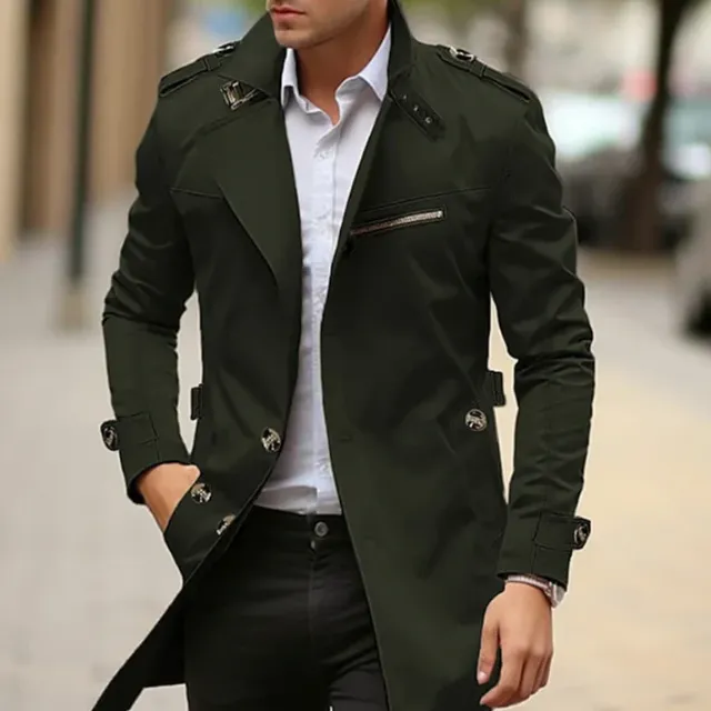Men's Justus Spring Trench Coat: Elegant Style