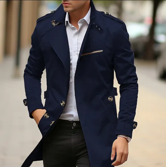 Men's Justus Spring Trench Coat: Elegant Style