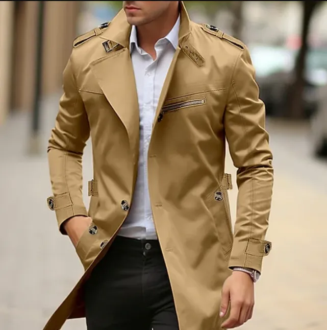 Men's Justus Spring Trench Coat: Elegant Style