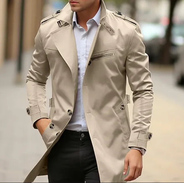 Men's Justus Spring Trench Coat: Elegant Style