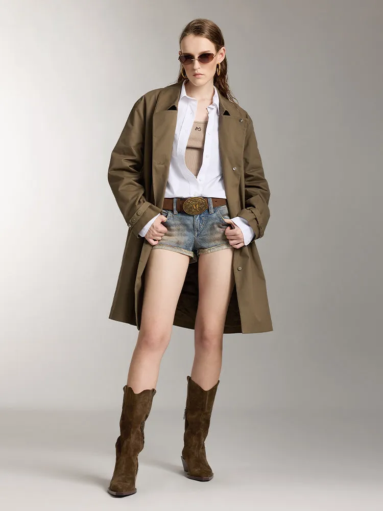Miss Sixty X Keith Haring Capsule Collection Army Green Trench Coat