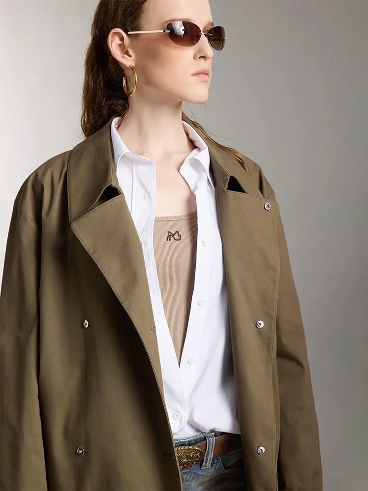 Miss Sixty X Keith Haring Capsule Collection Army Green Trench Coat