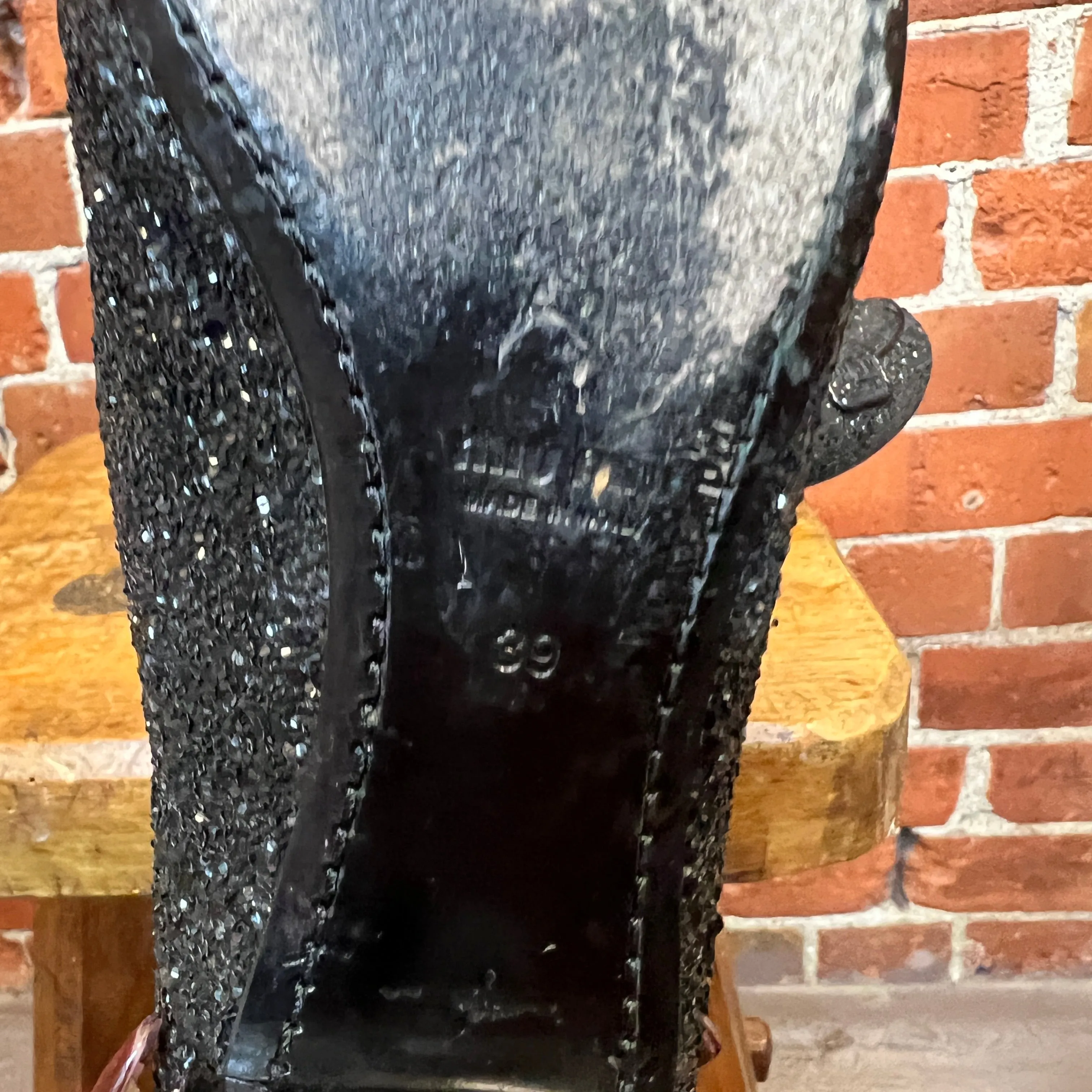 MIU MIU glitter loafers 39