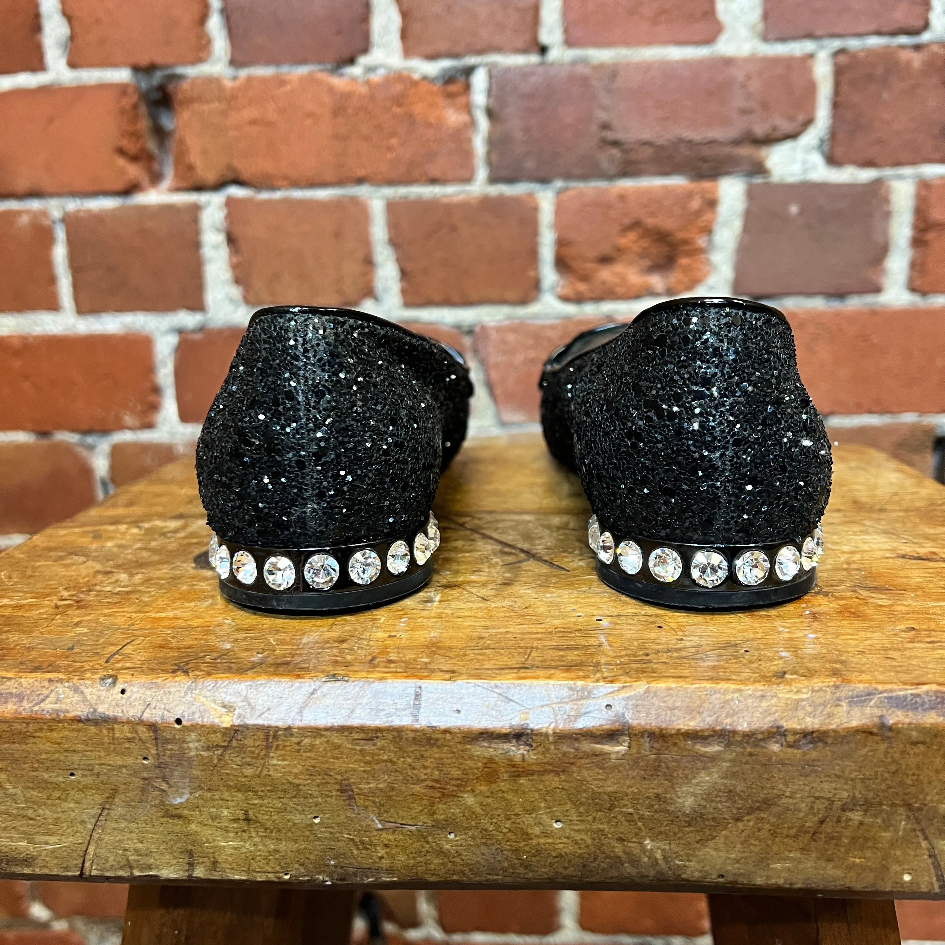 MIU MIU glitter loafers 39