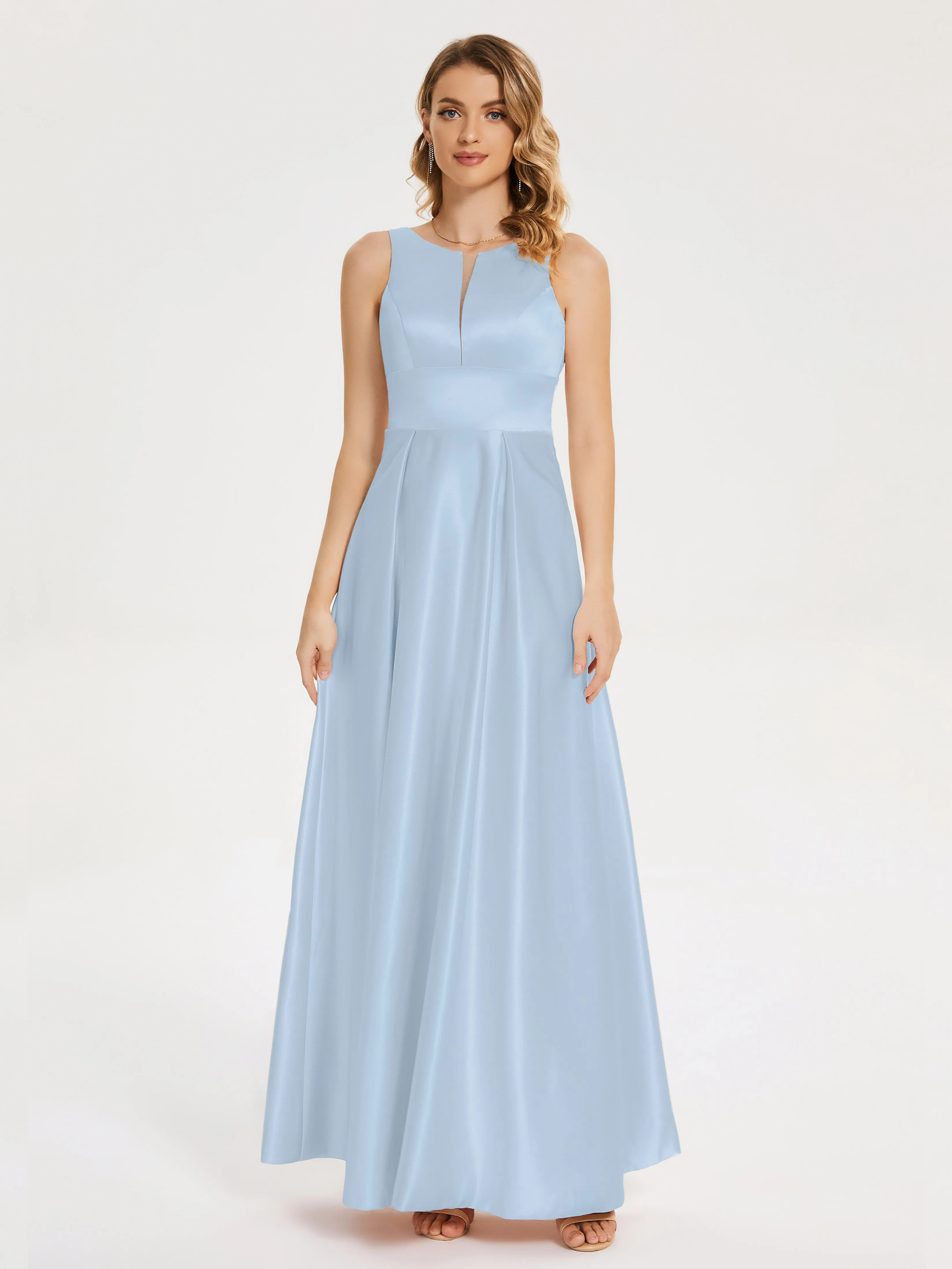 Modern A-line Satin Prom Dresses
