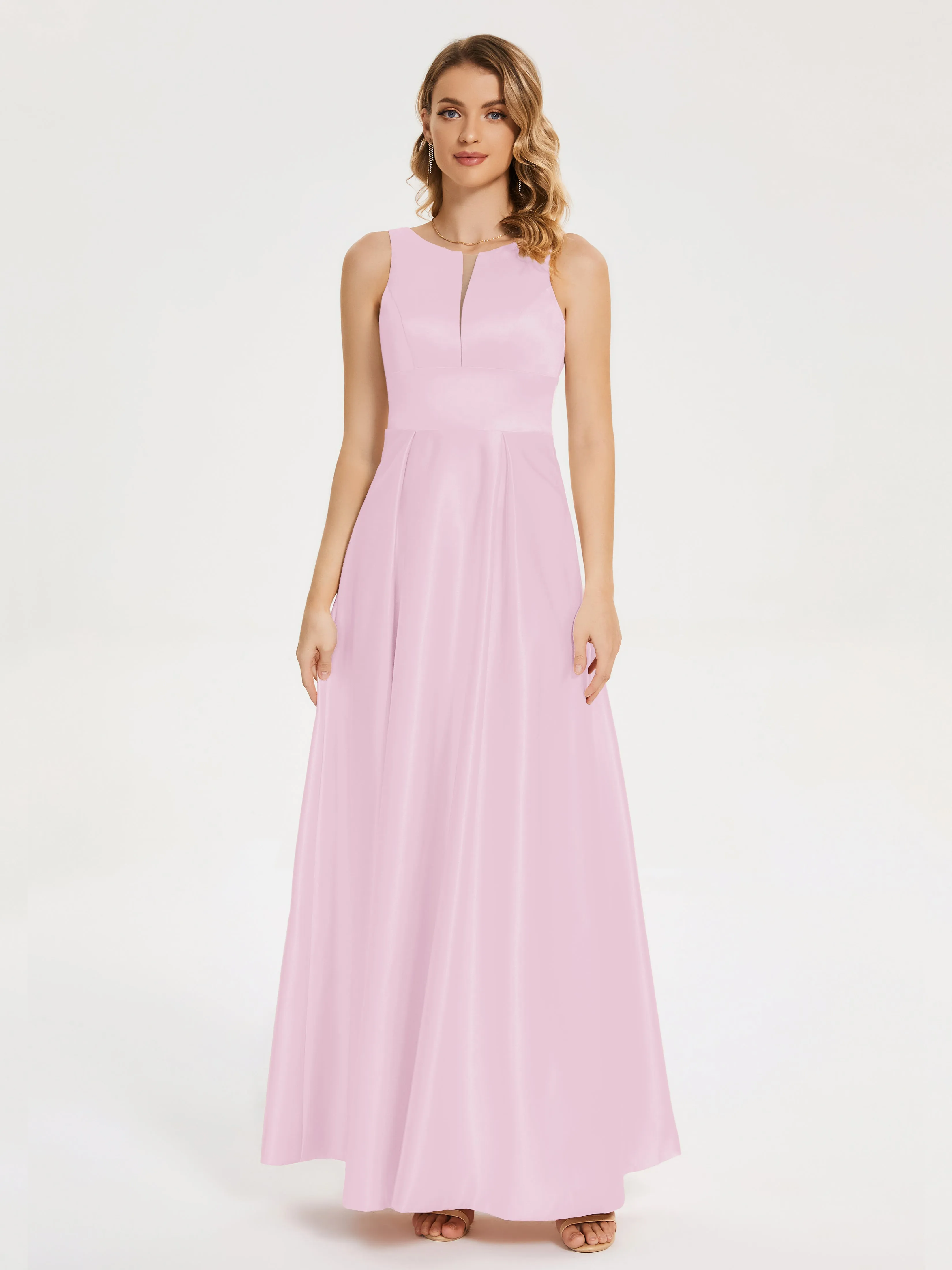 Modern A-line Satin Prom Dresses