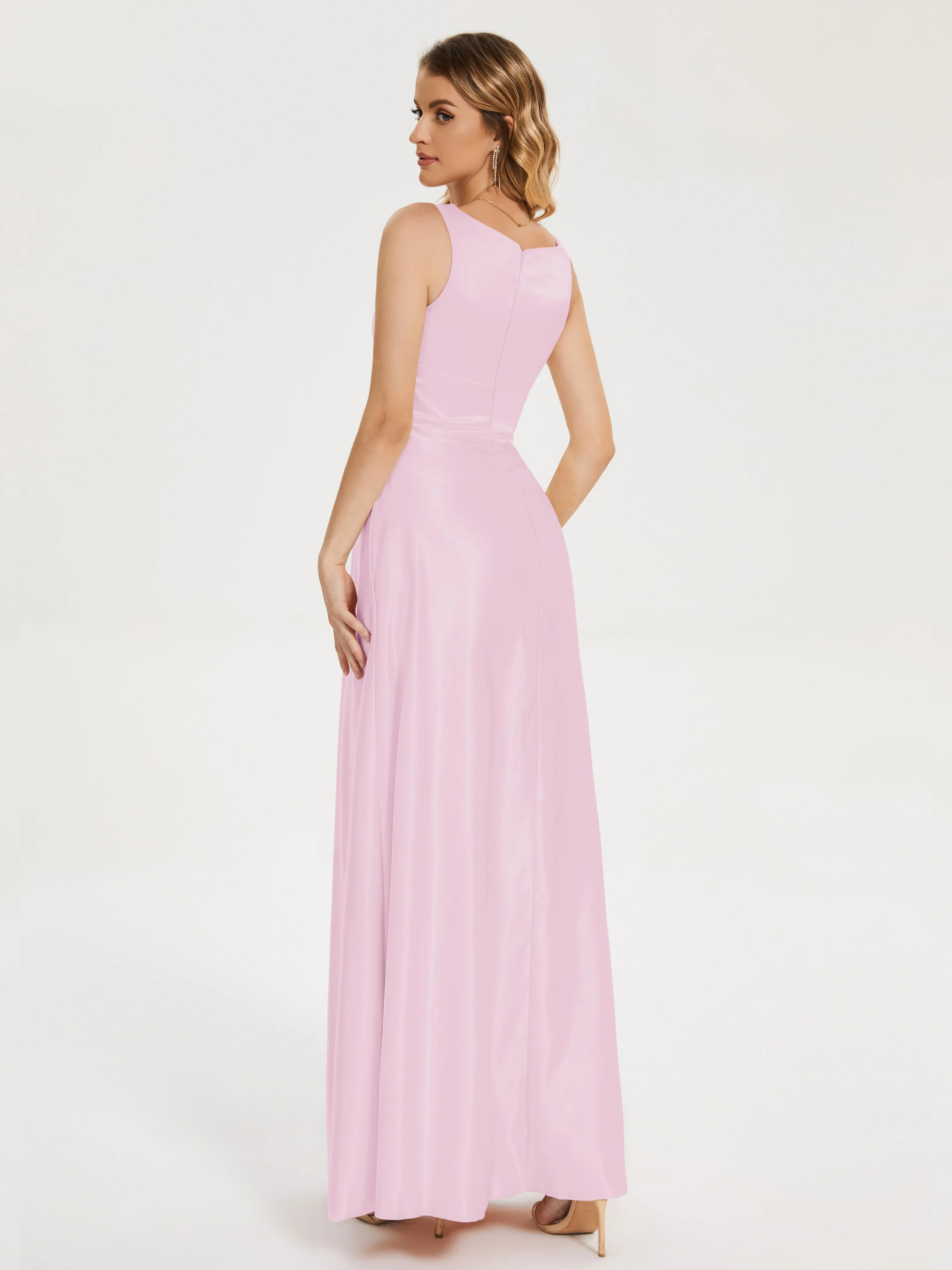 Modern A-line Satin Prom Dresses