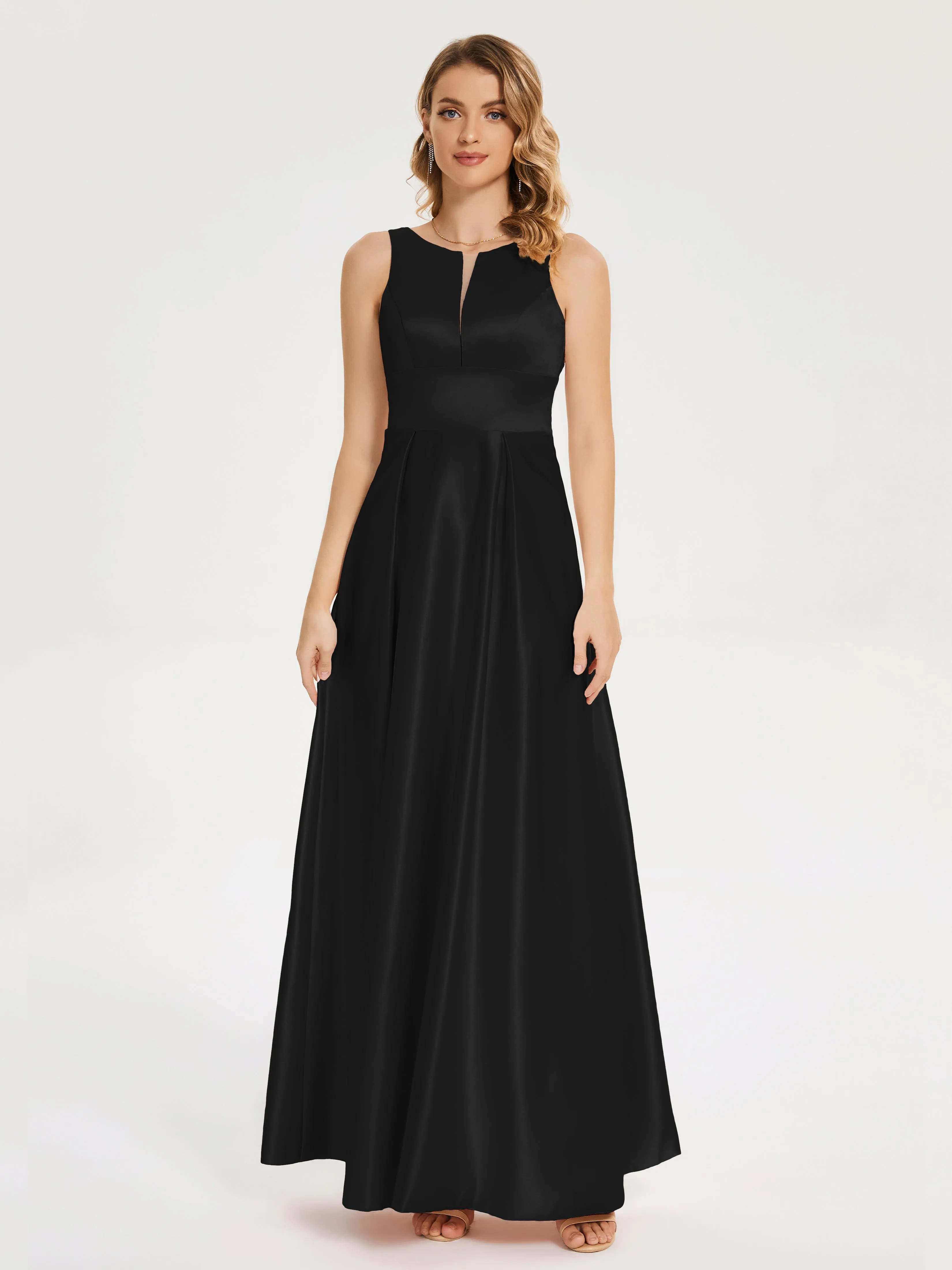 Modern A-line Satin Prom Dresses