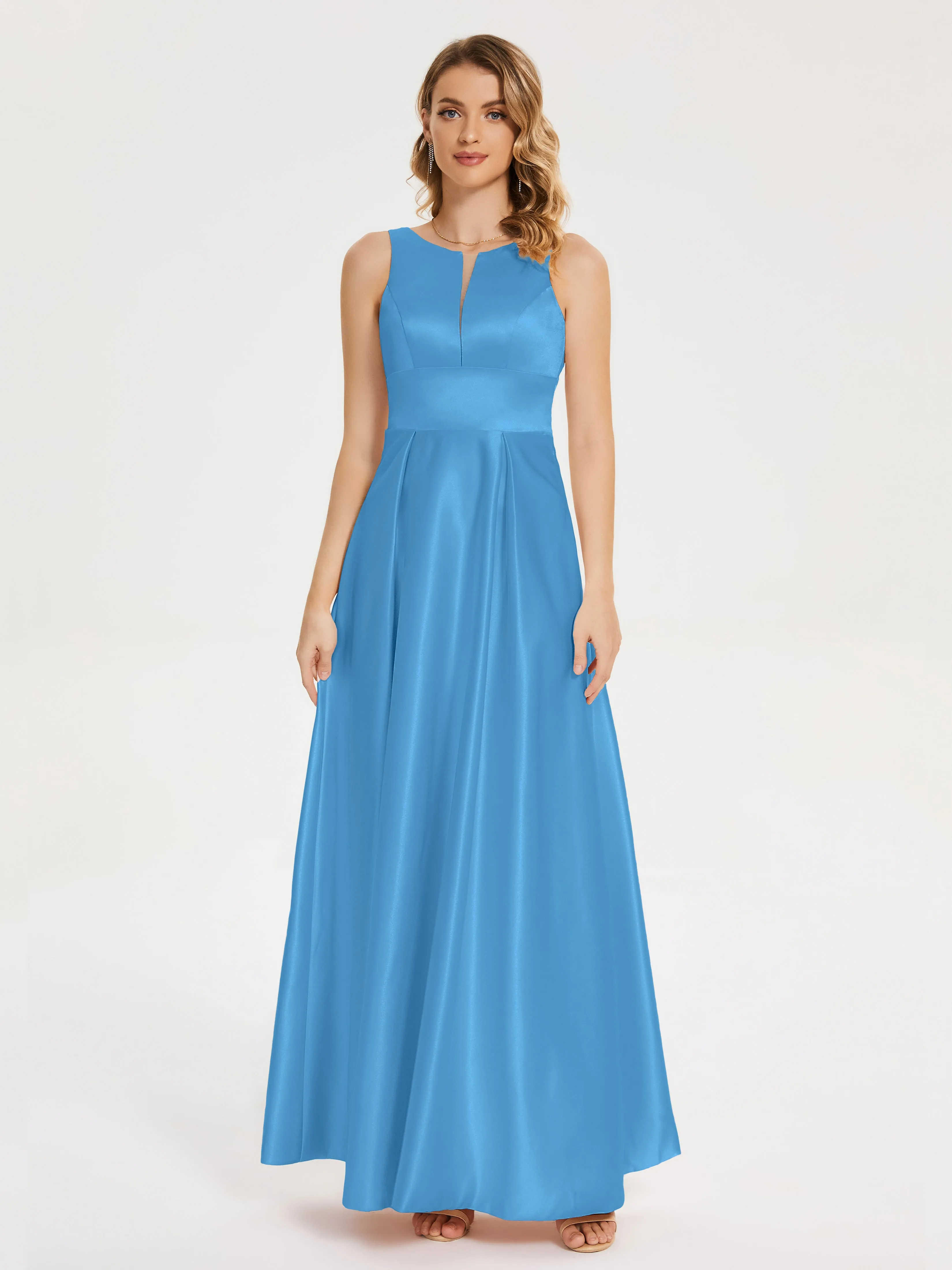 Modern A-line Satin Prom Dresses