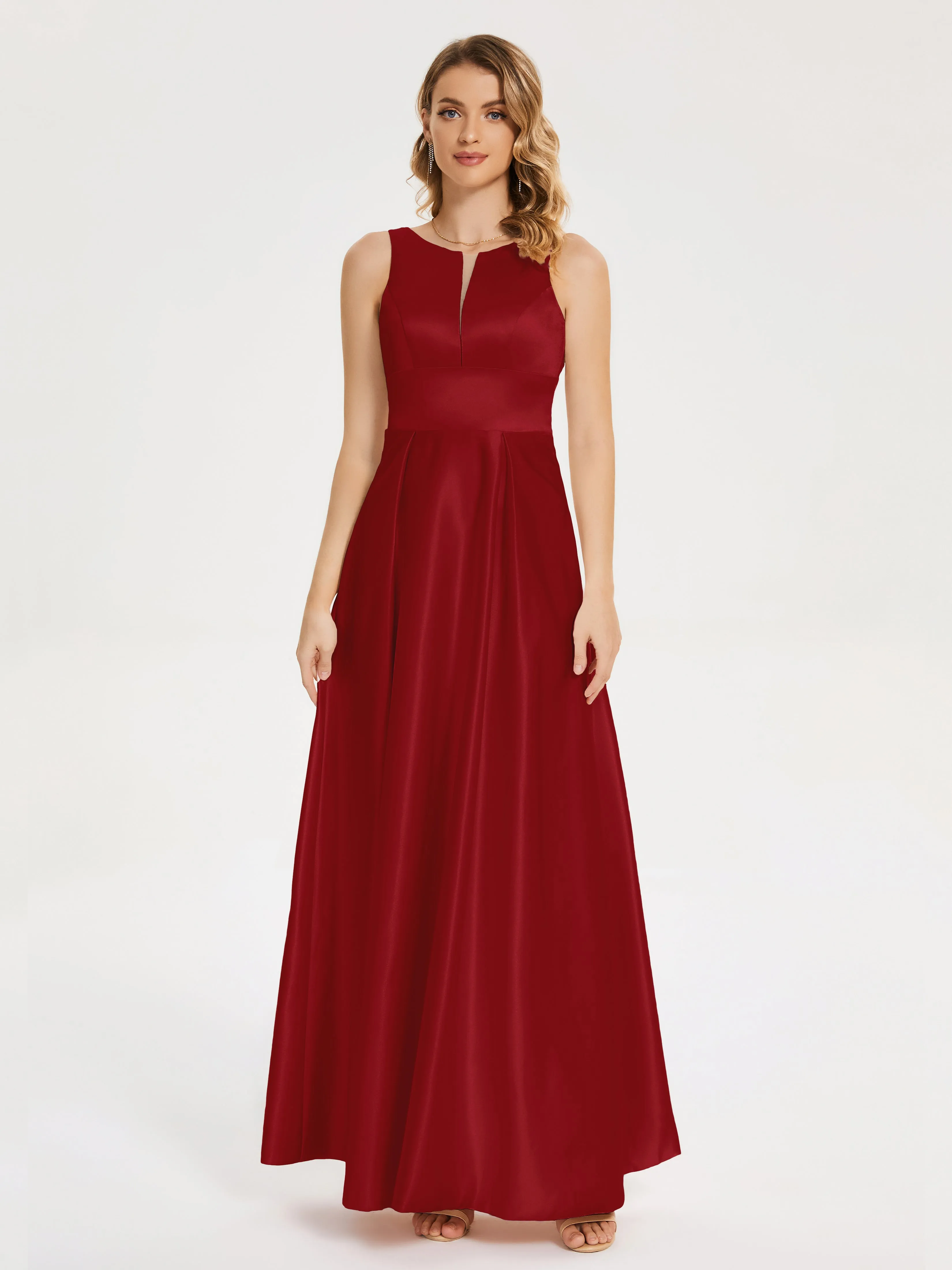 Modern A-line Satin Prom Dresses