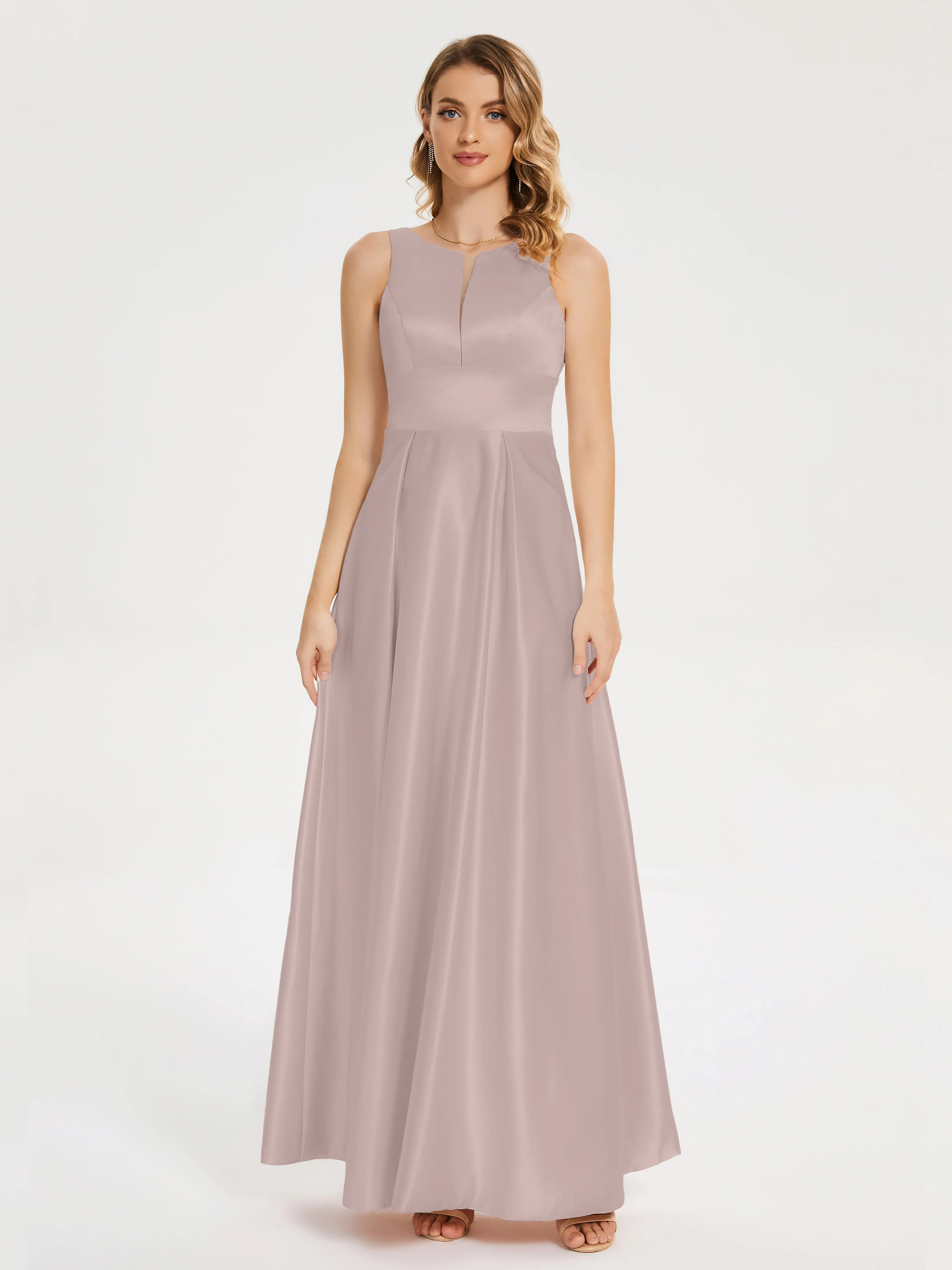 Modern A-line Satin Prom Dresses