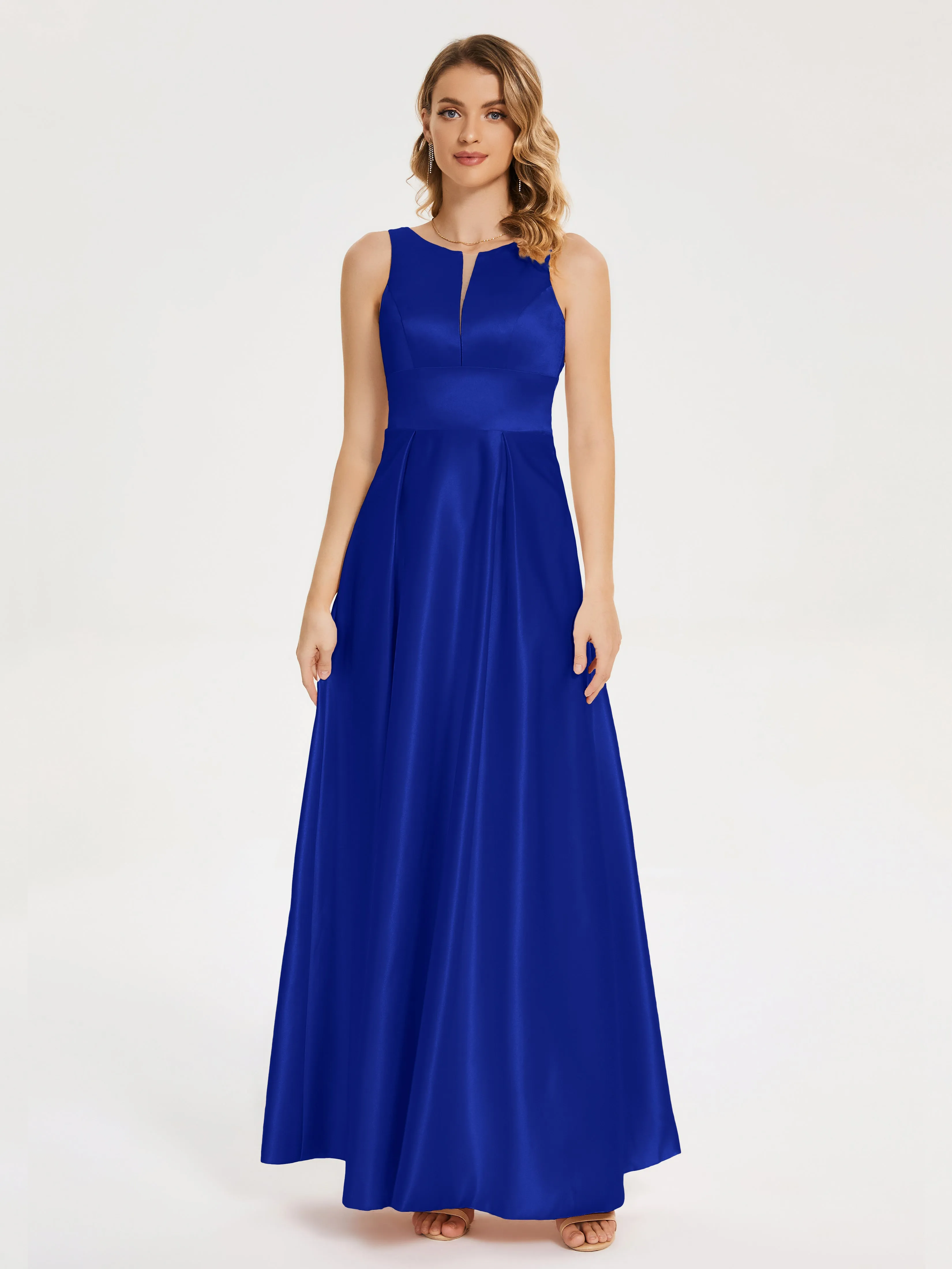 Modern A-line Satin Prom Dresses