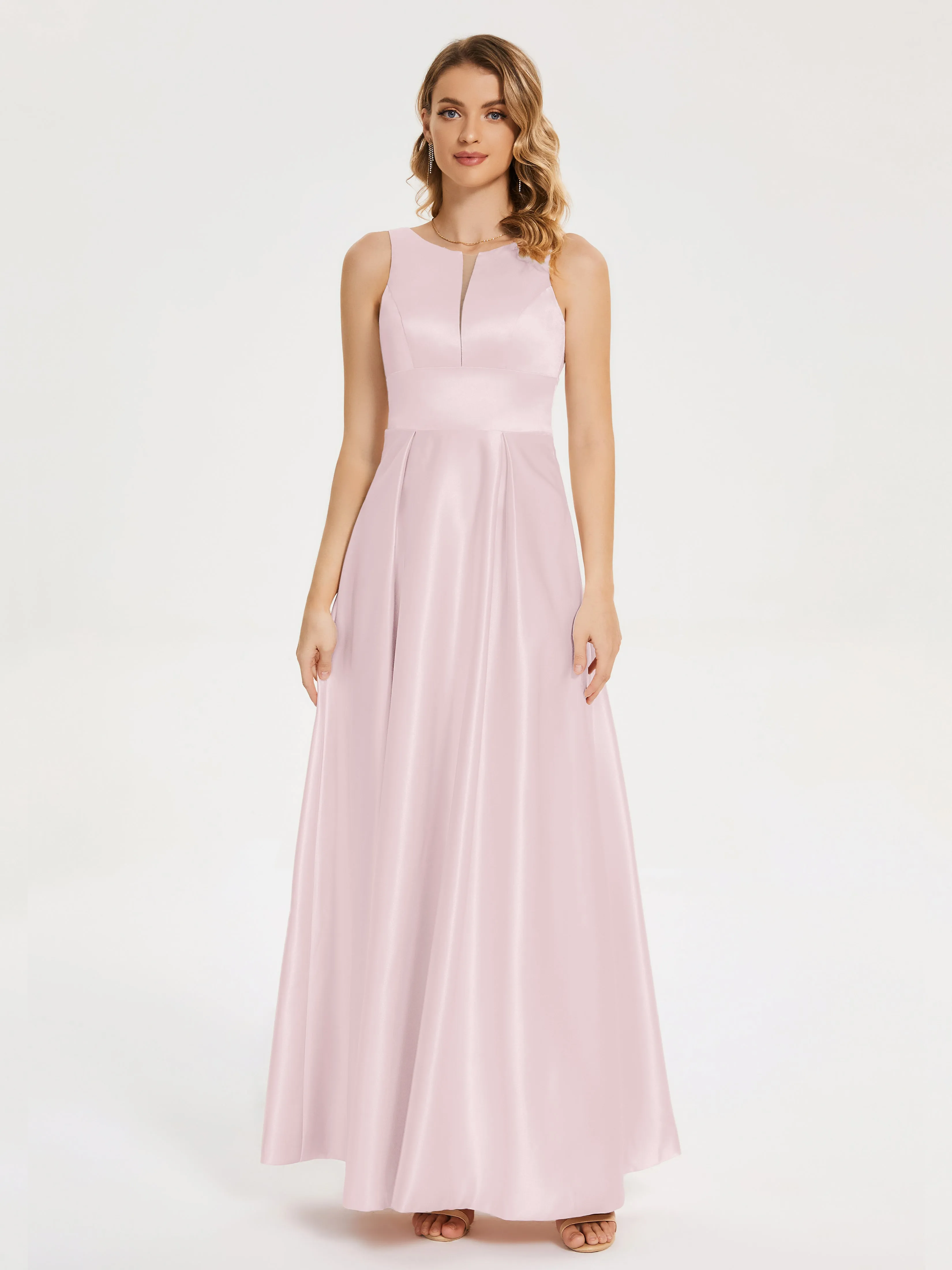 Modern A-line Satin Prom Dresses