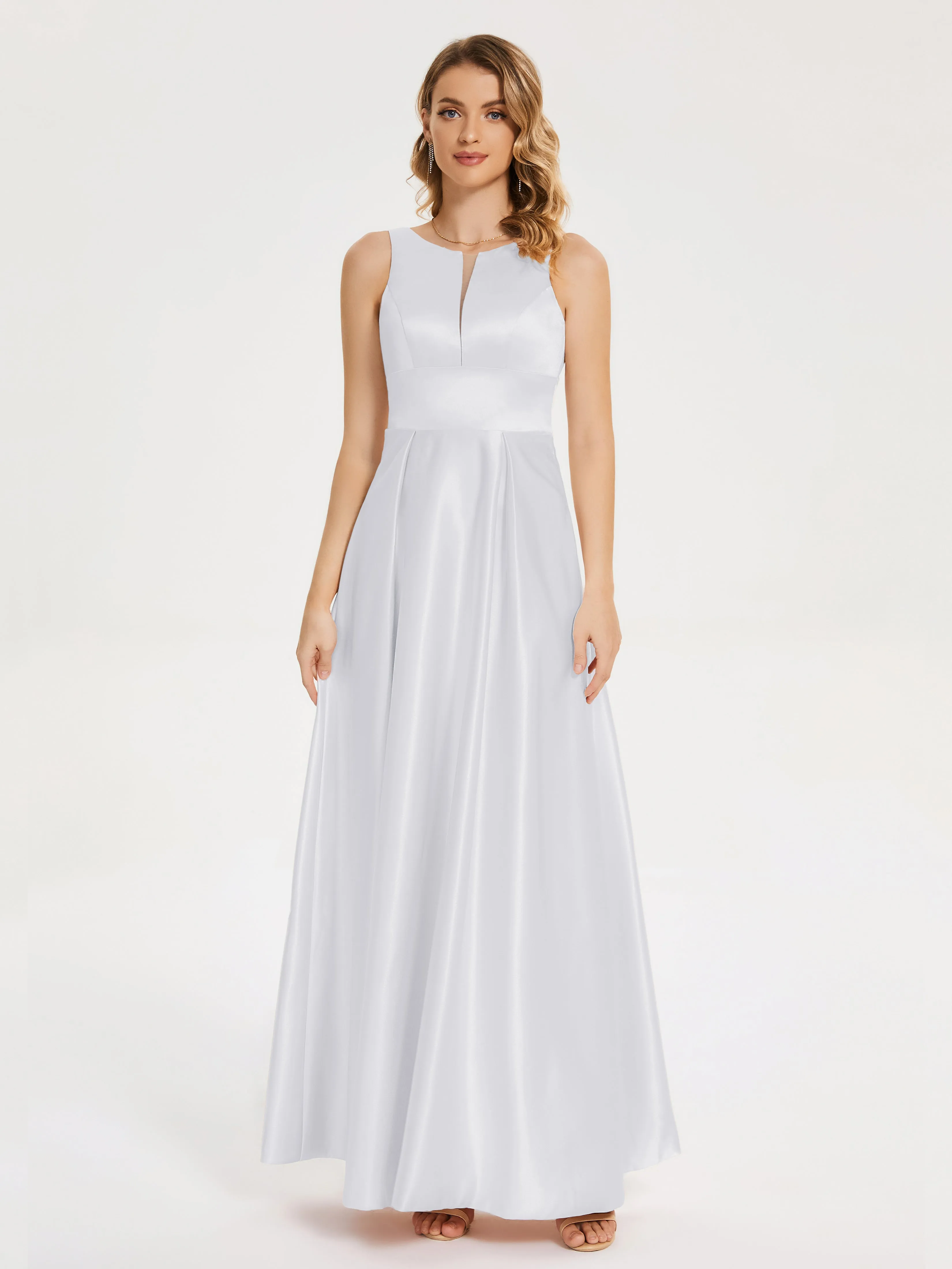 Modern A-line Satin Prom Dresses