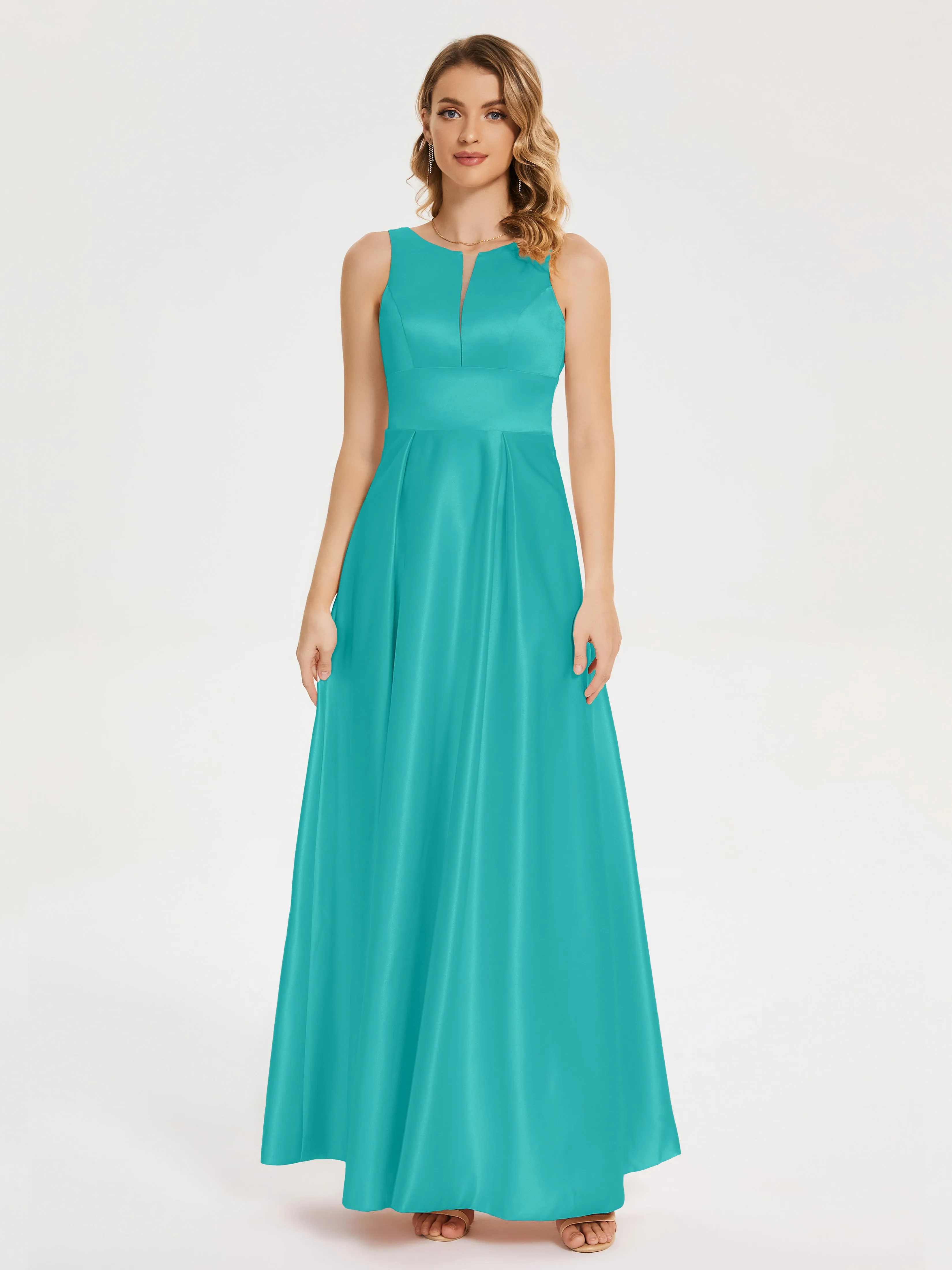 Modern A-line Satin Prom Dresses