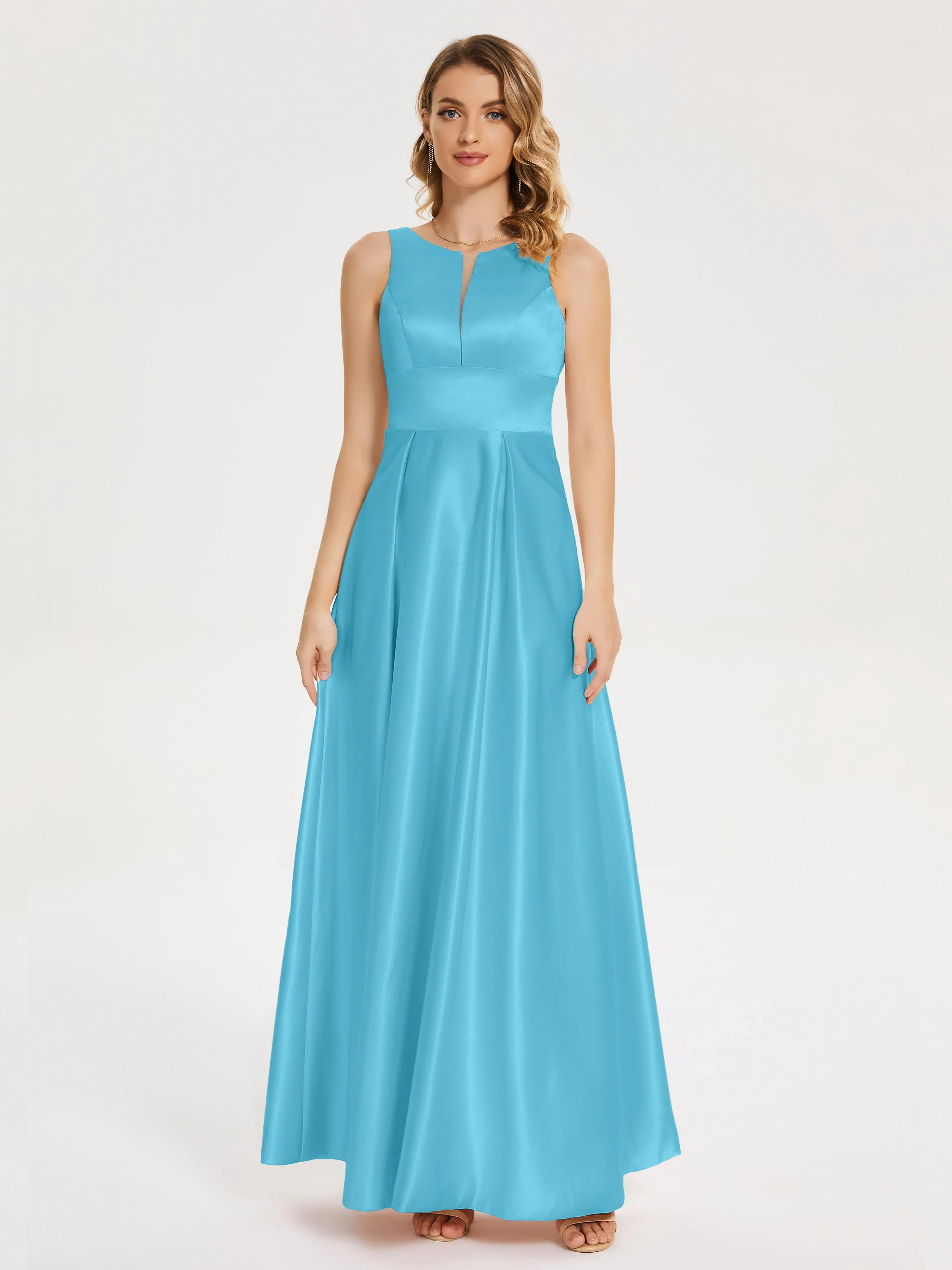 Modern A-line Satin Prom Dresses