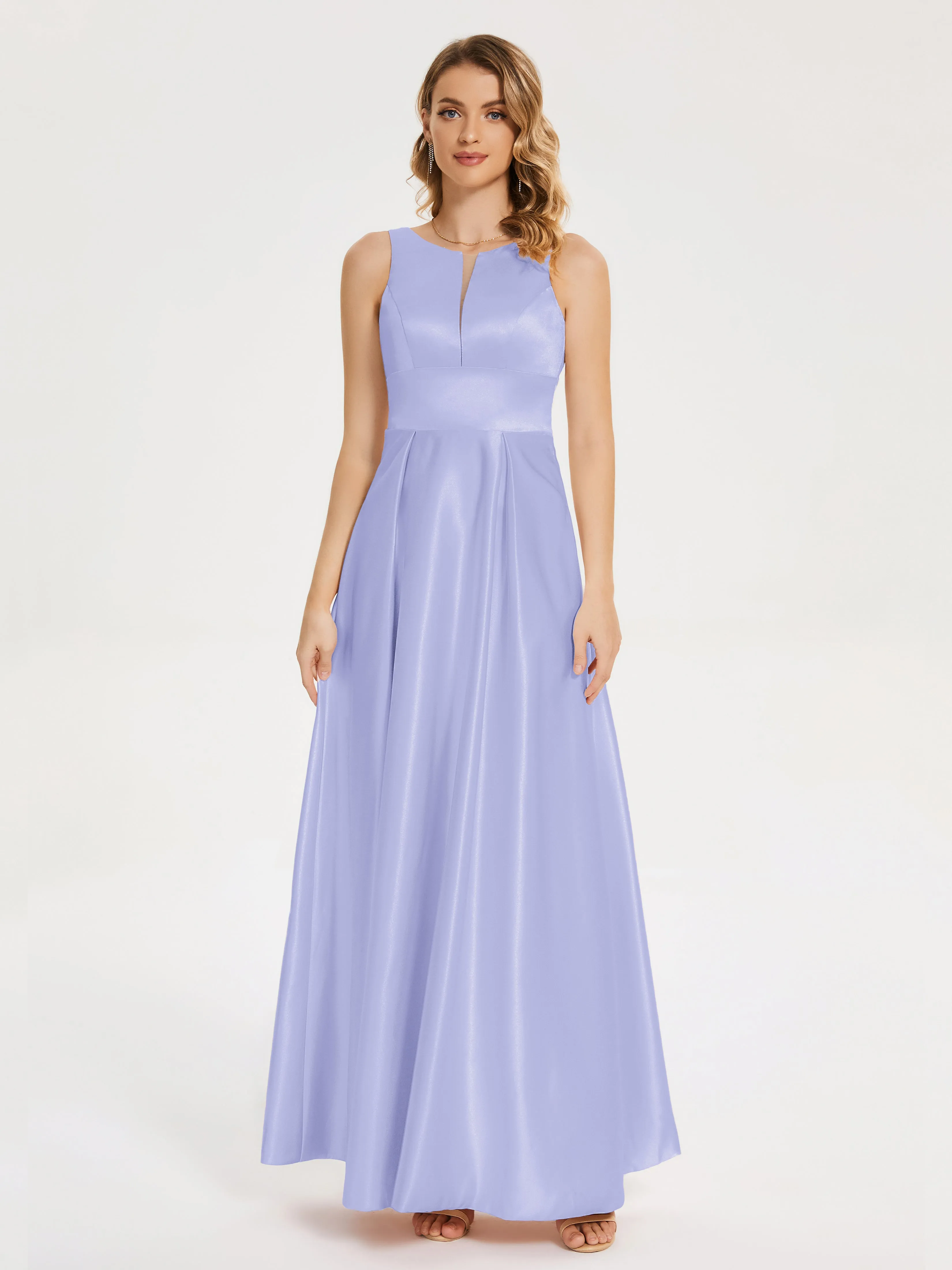 Modern A-line Satin Prom Dresses