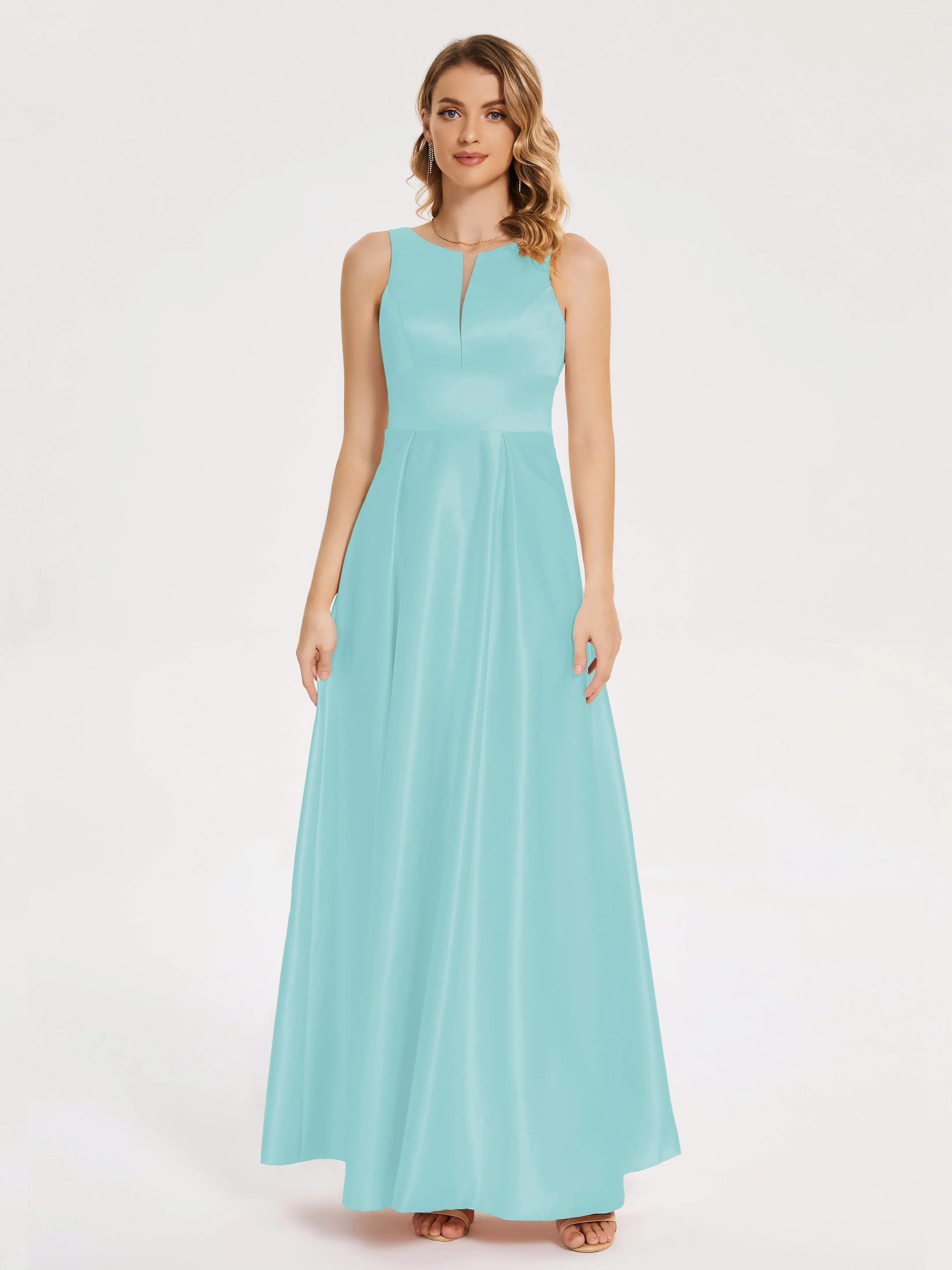 Modern A-line Satin Prom Dresses