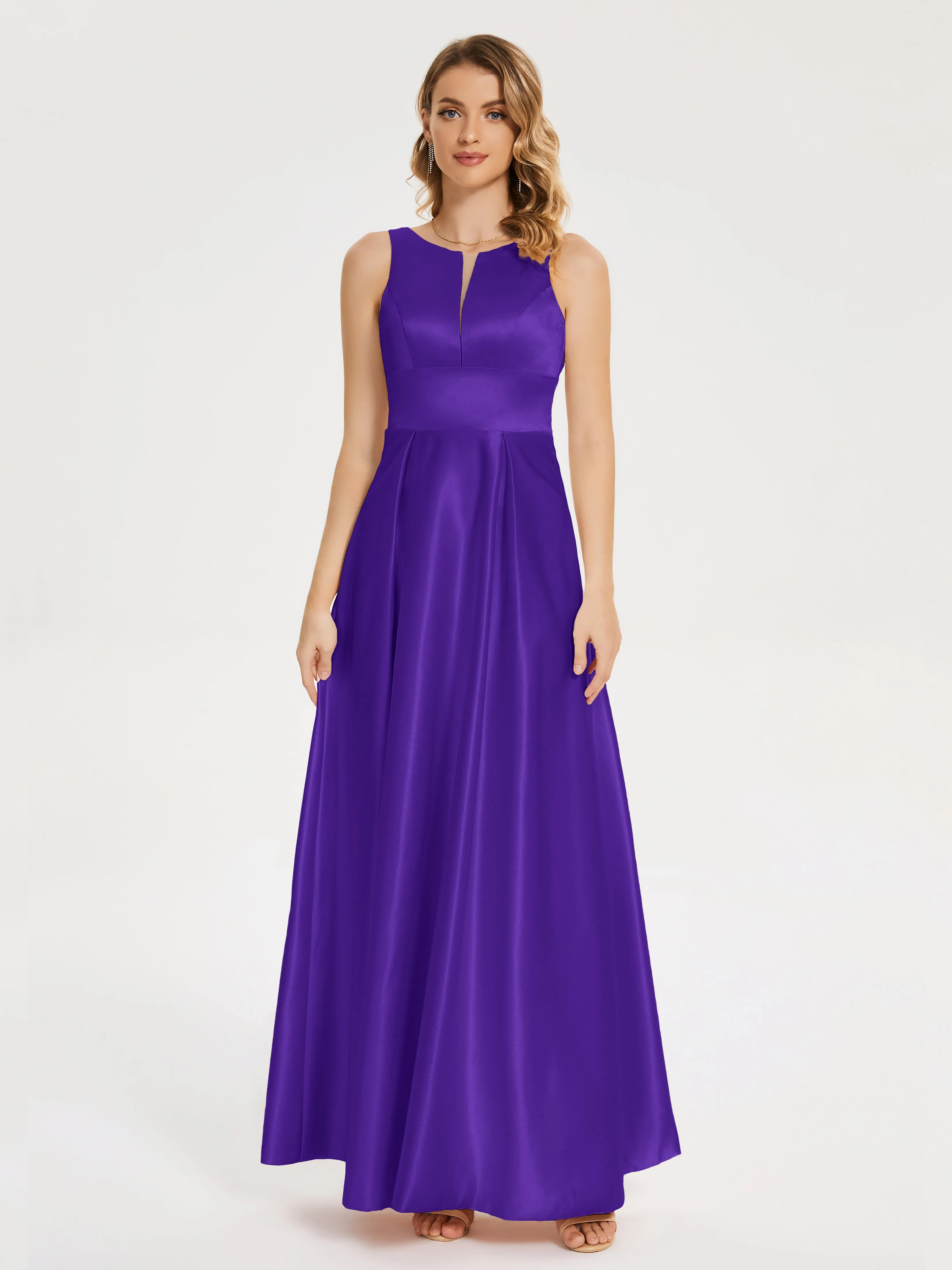 Modern A-line Satin Prom Dresses