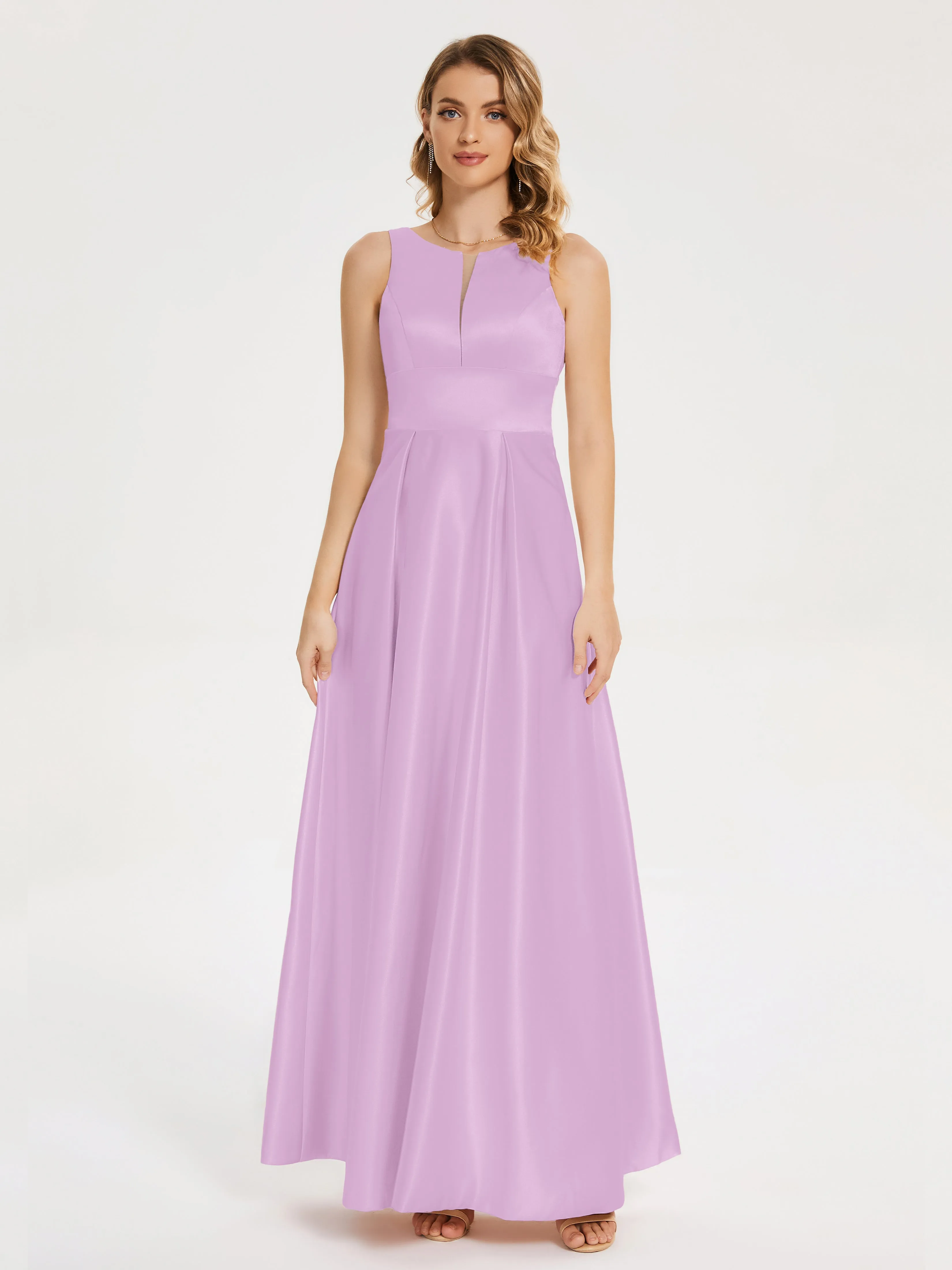 Modern A-line Satin Prom Dresses