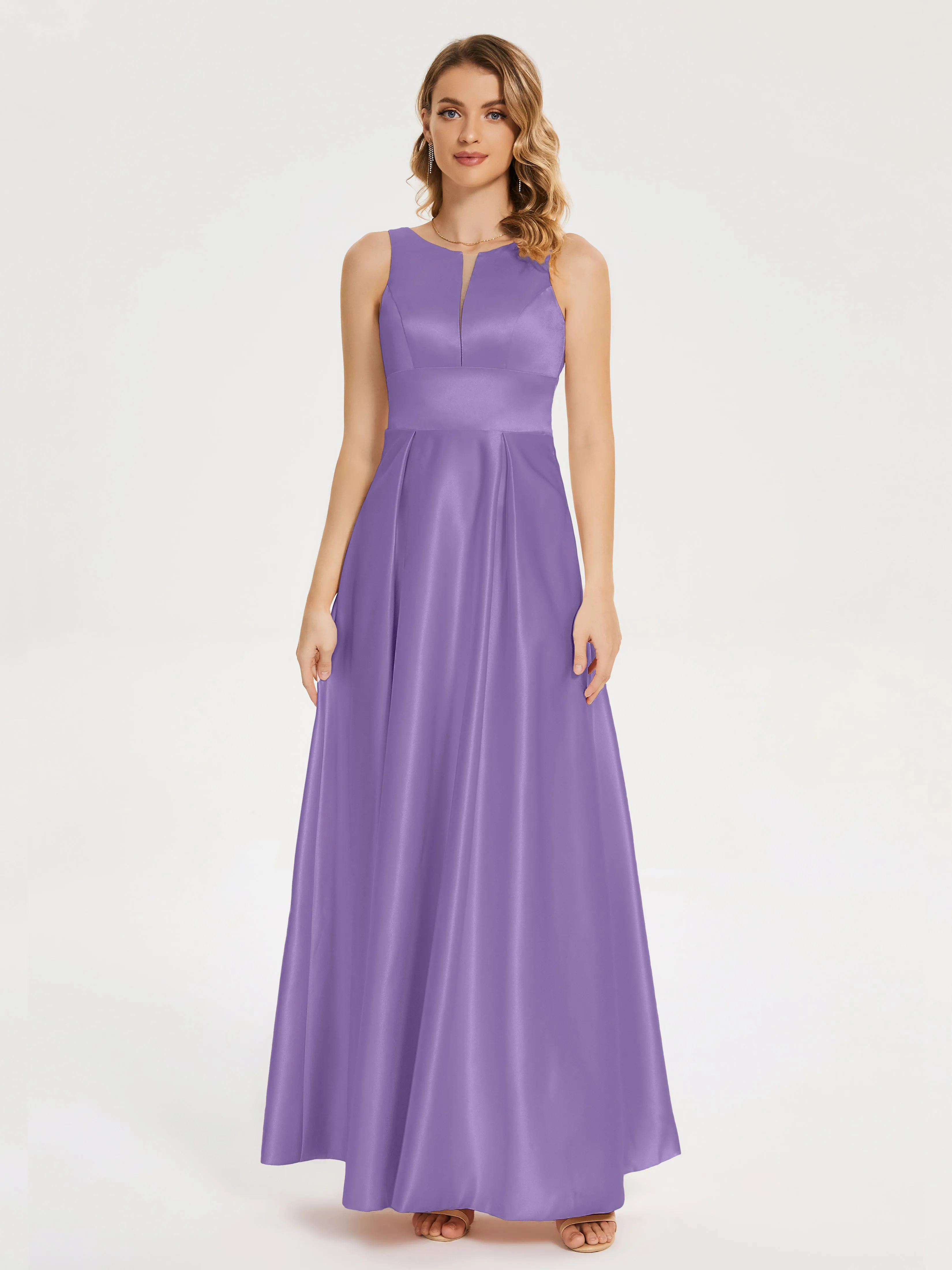 Modern A-line Satin Prom Dresses