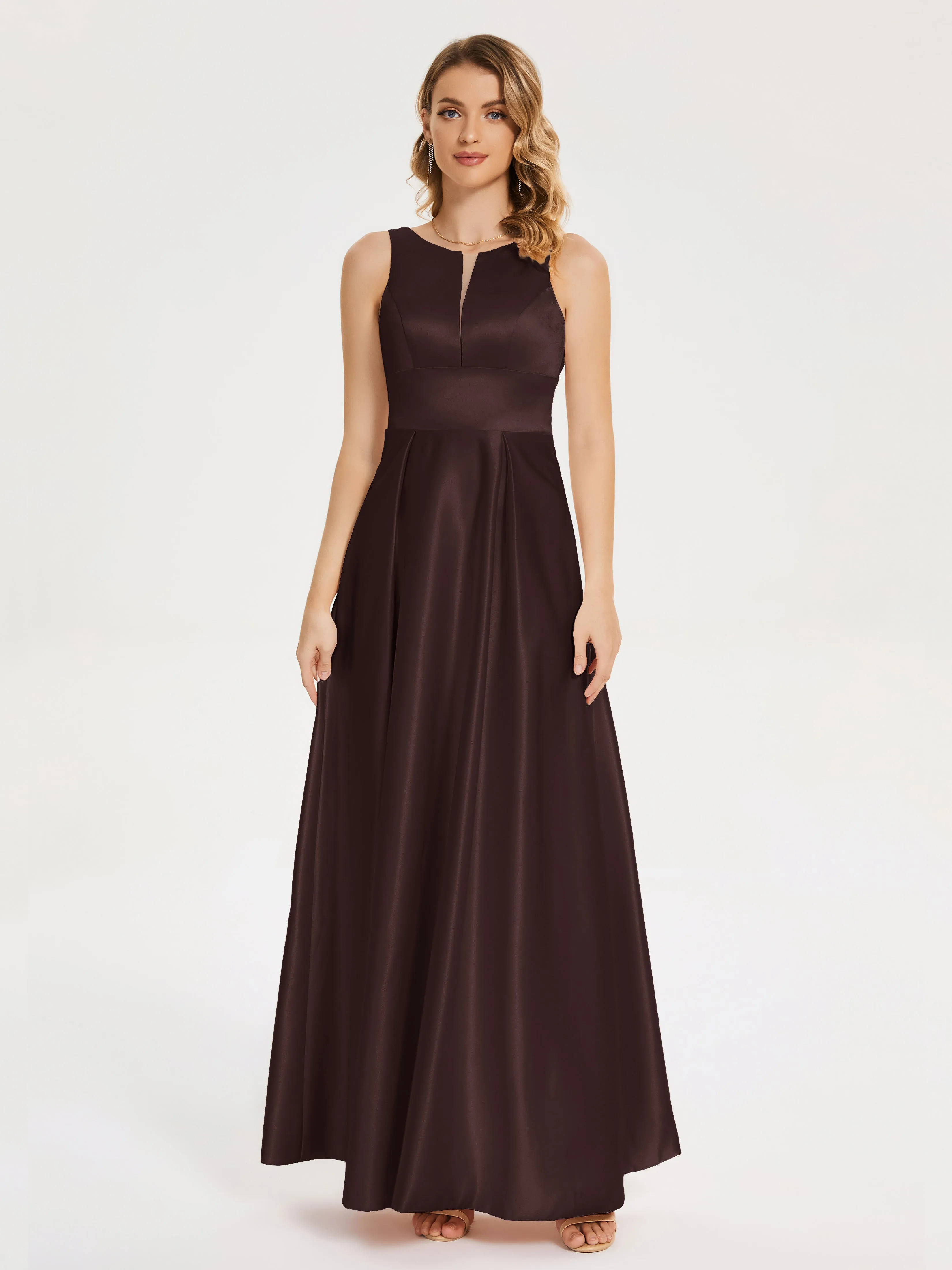 Modern A-line Satin Prom Dresses