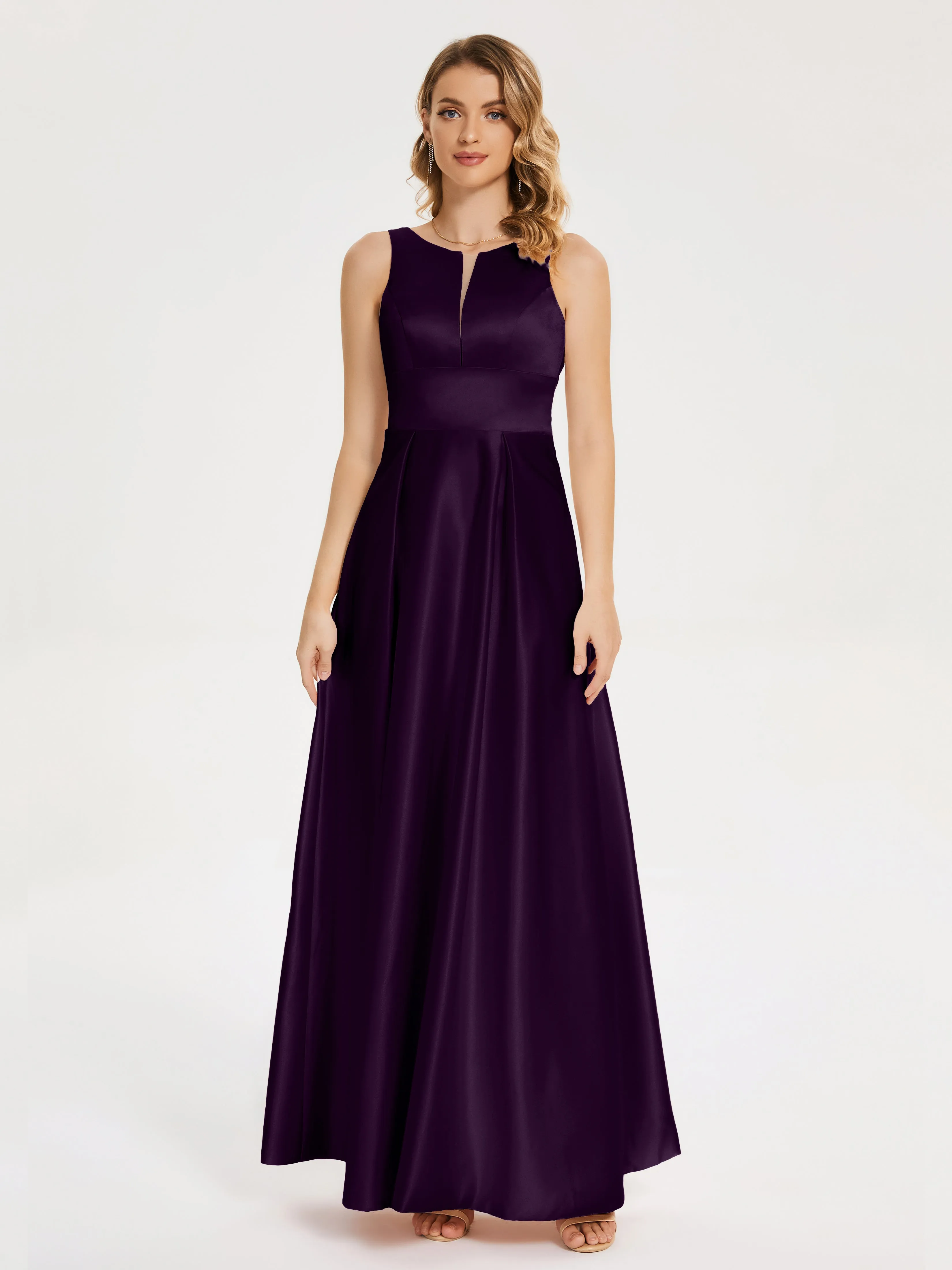 Modern A-line Satin Prom Dresses