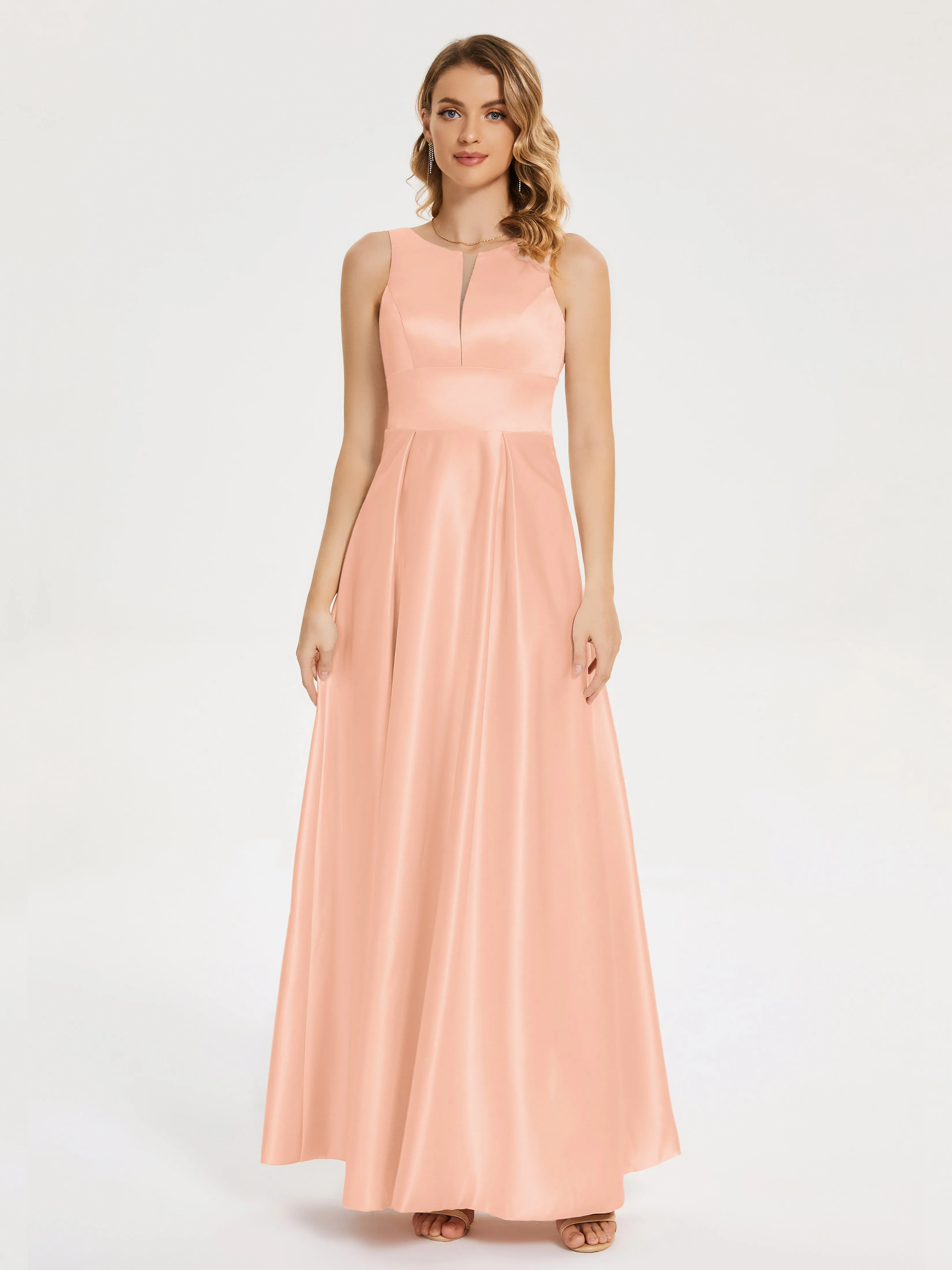 Modern A-line Satin Prom Dresses