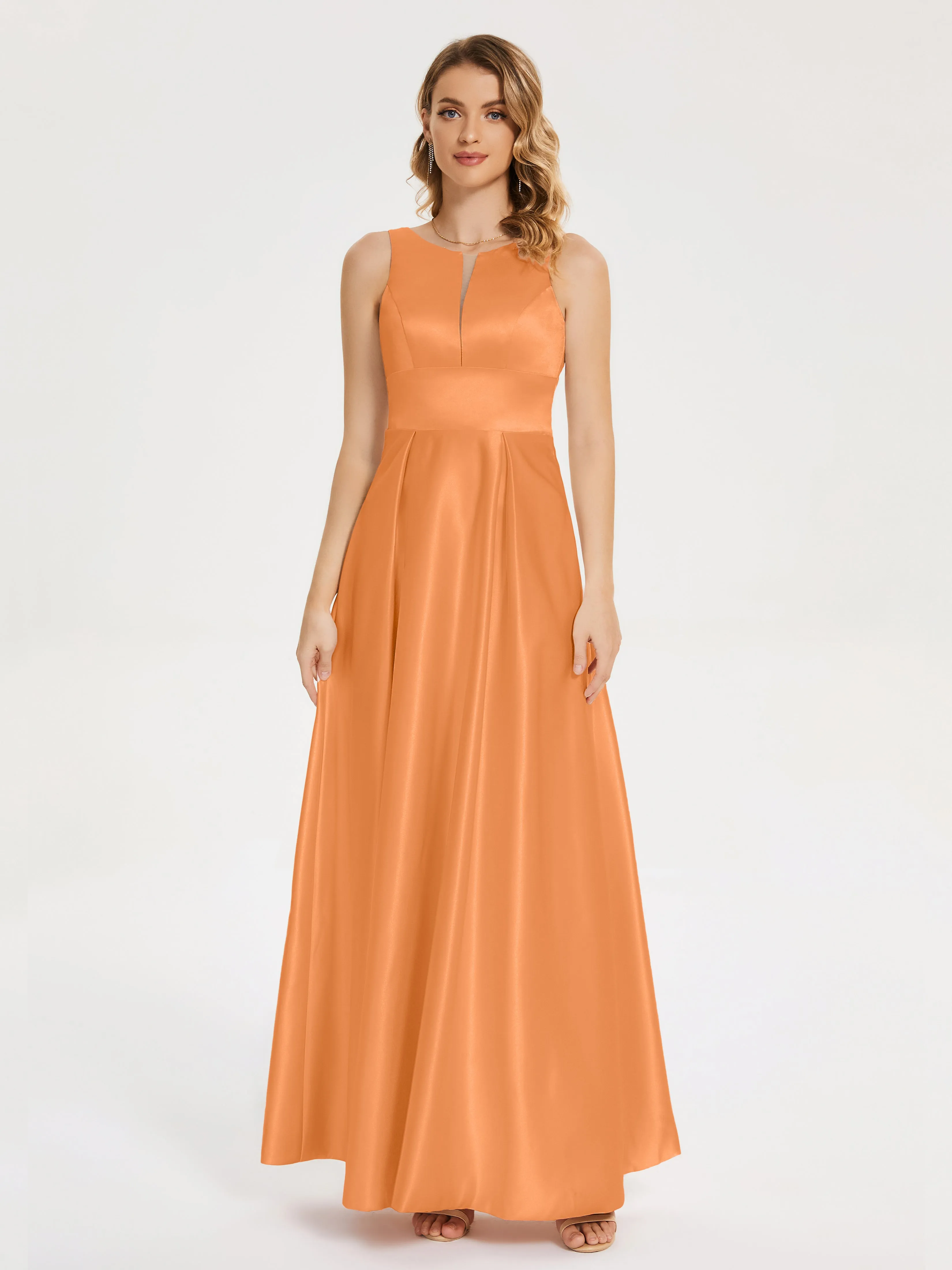 Modern A-line Satin Prom Dresses