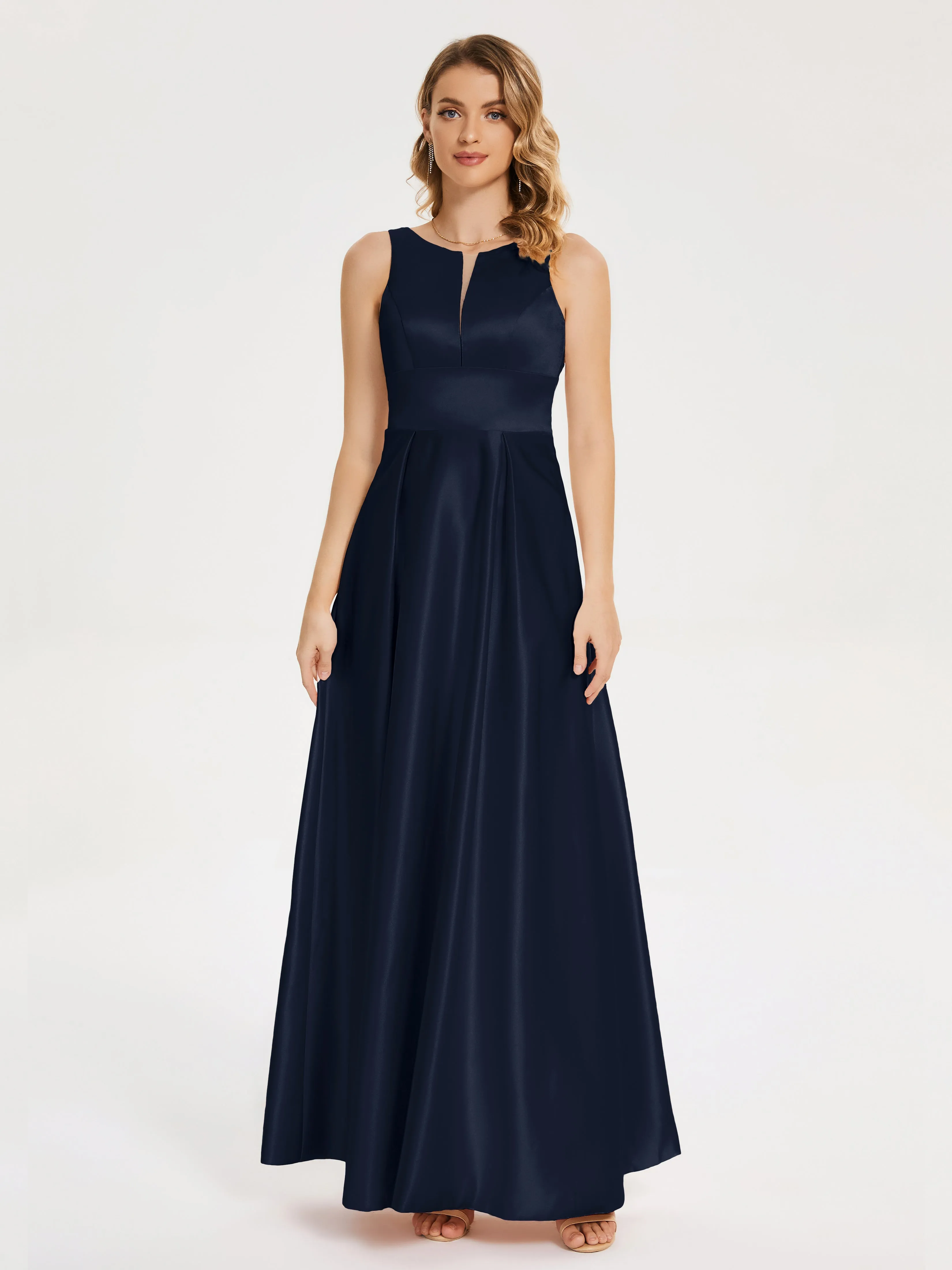 Modern A-line Satin Prom Dresses